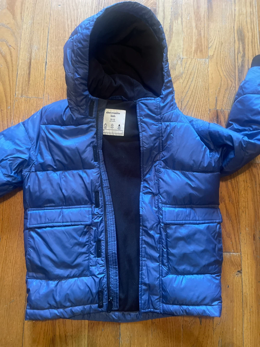 Abercrombie Kids Blue Puffer Jacket Size 11/12