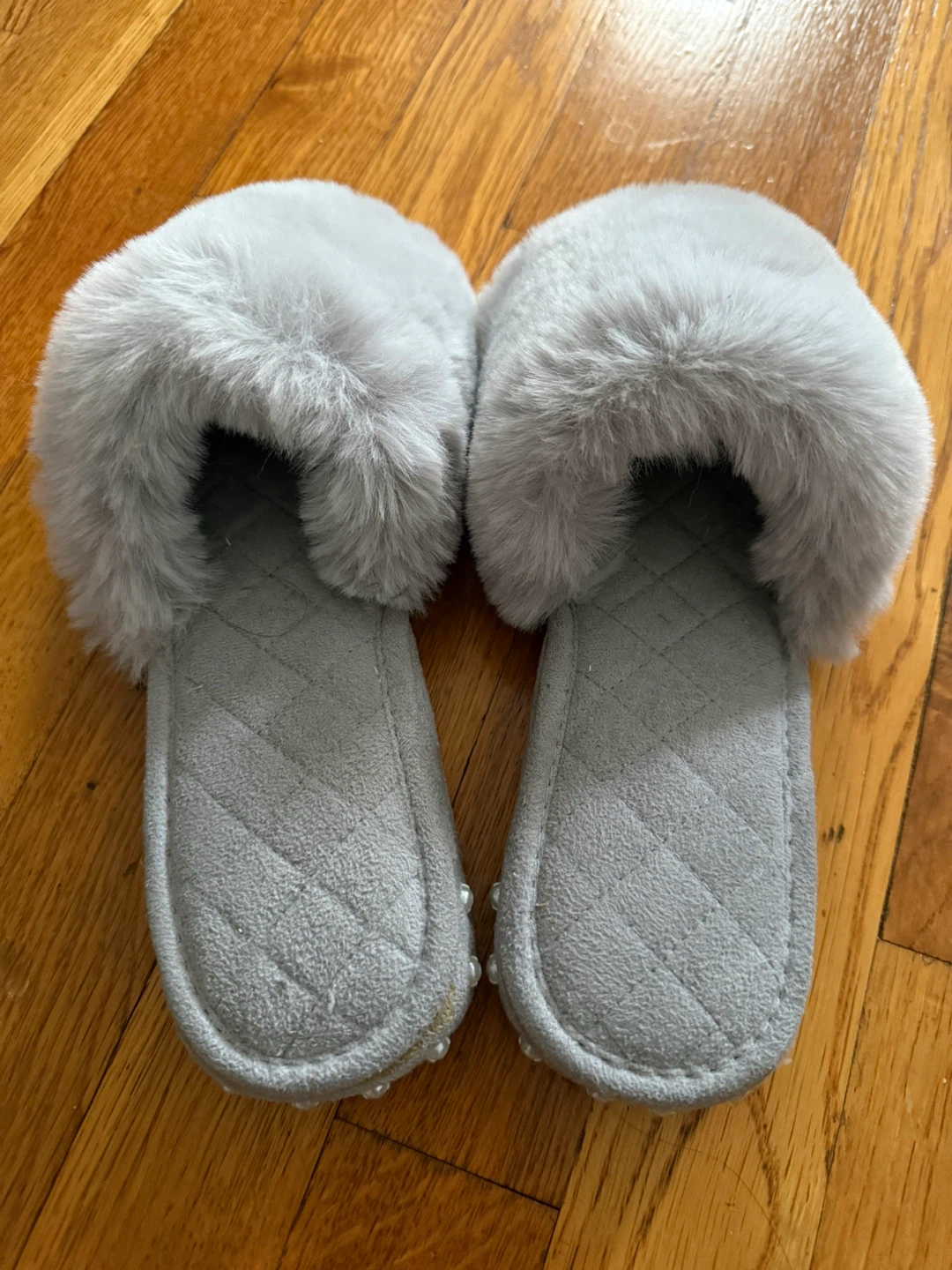 Gray Furry Slippers - photo 2