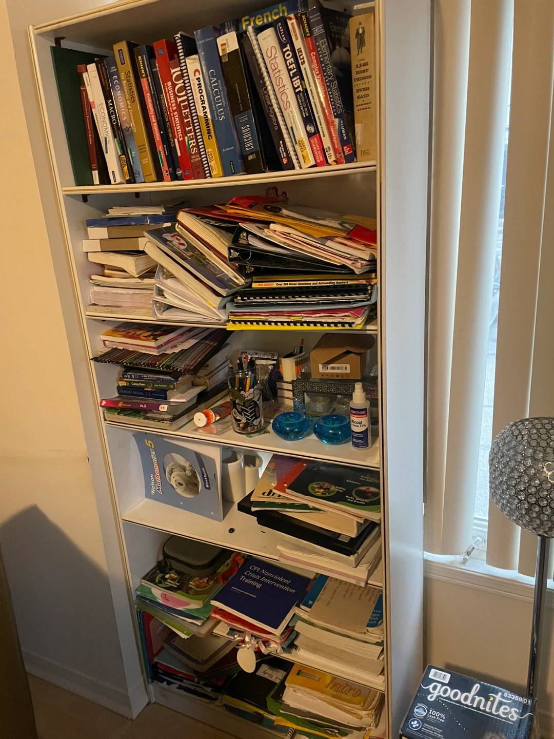 Gold and white Bookshelf -moving sale- firm price