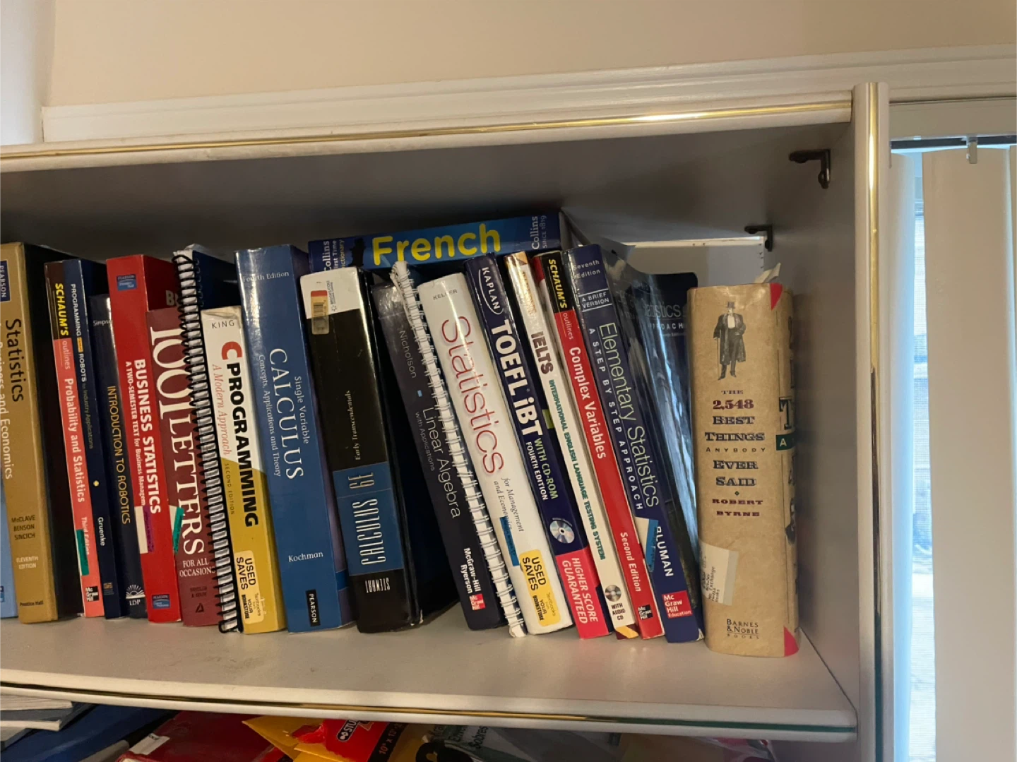 Gold and white Bookshelf -moving sale- firm price - photo 2