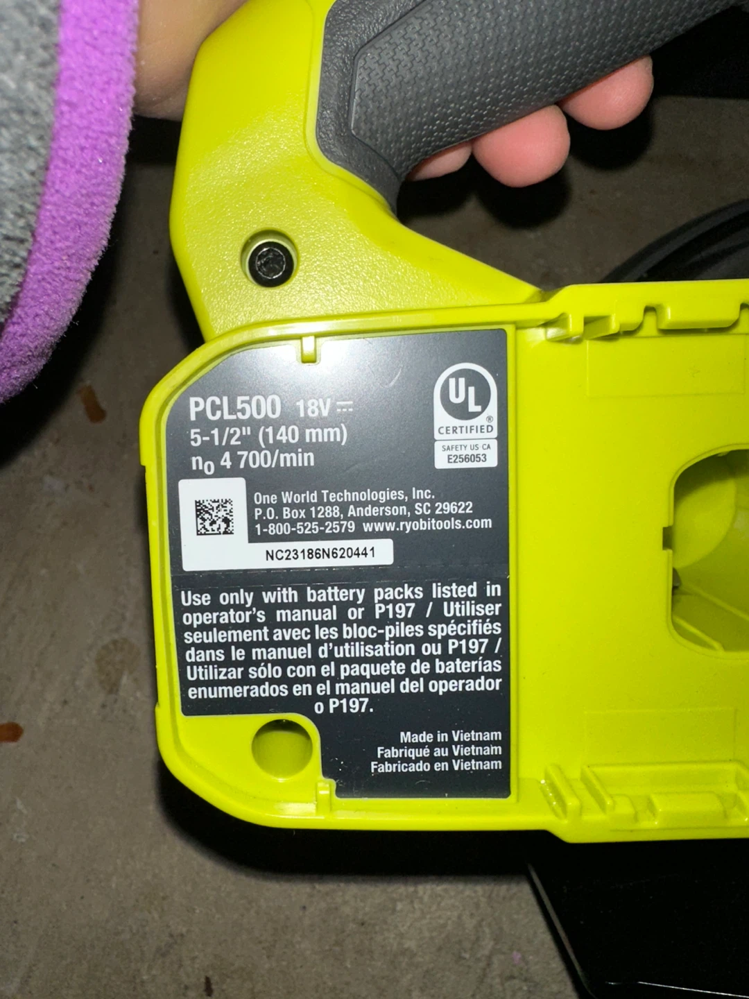 Ryobi PCL500 18V Circular Saw - photo 3