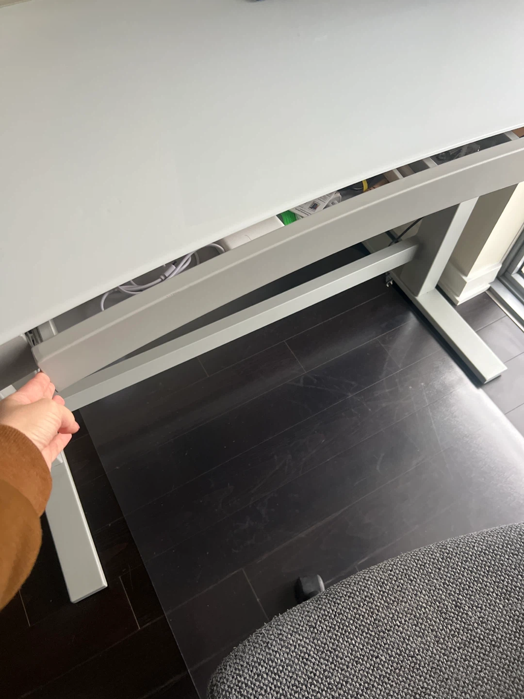 Standing Desk - White Glass Top - photo 2