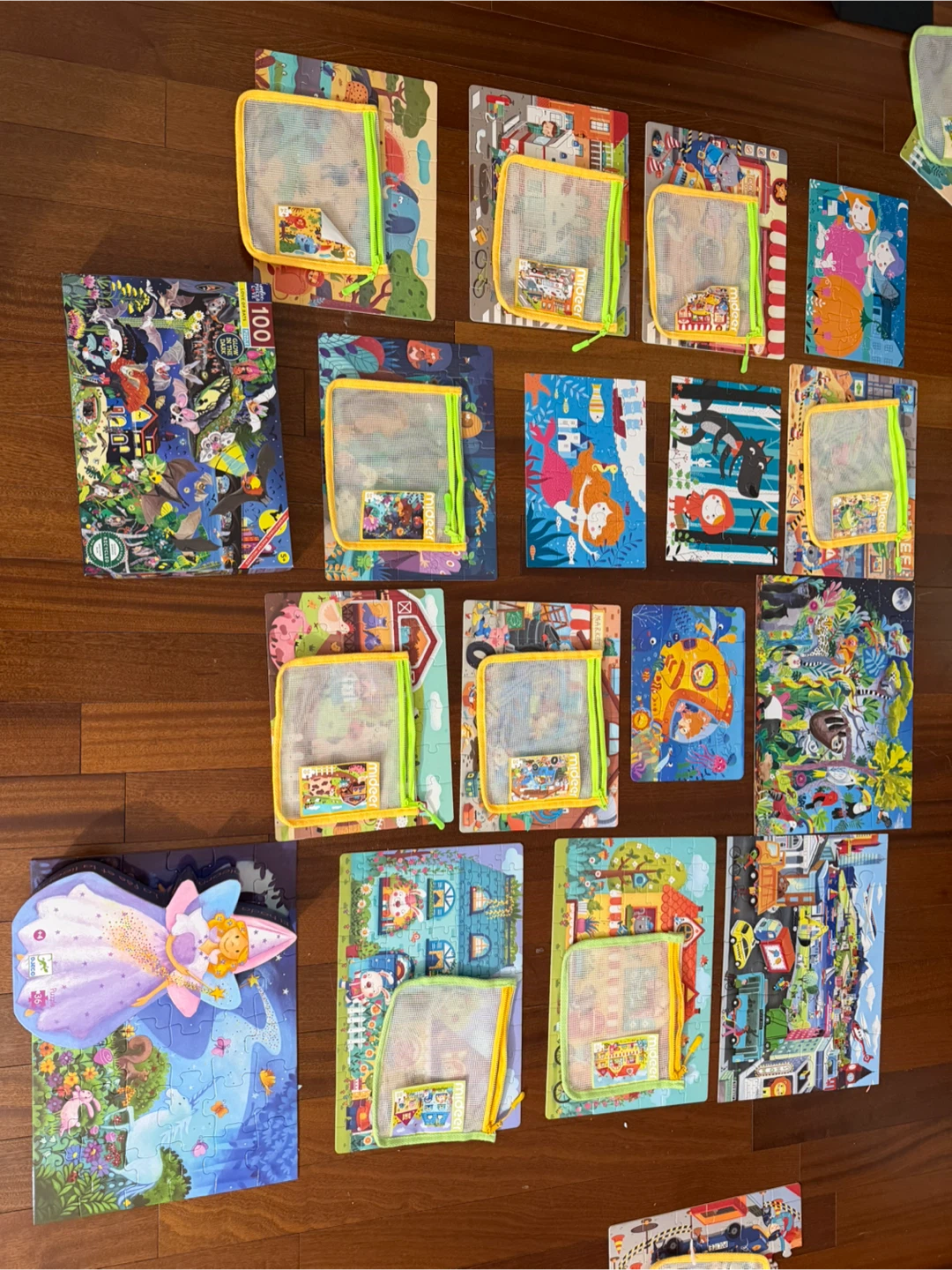 19 bags Mideer Jigsaw Puzzles - Variety of Themes