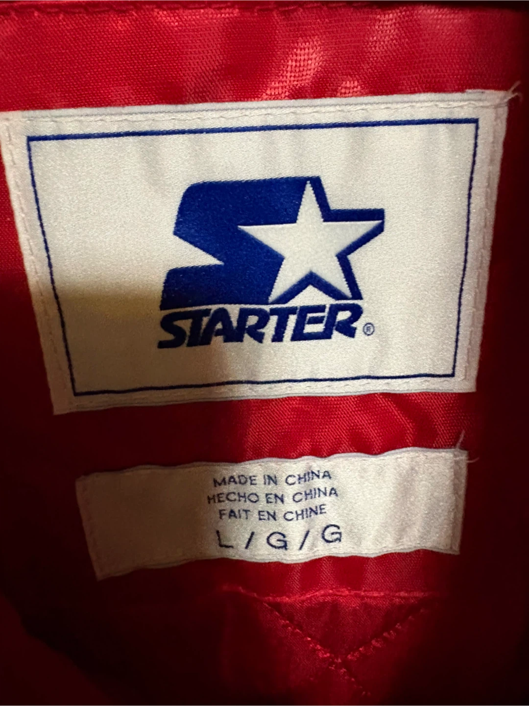 Starter Blackhawks Red Satin Jacket. Size L - photo 2