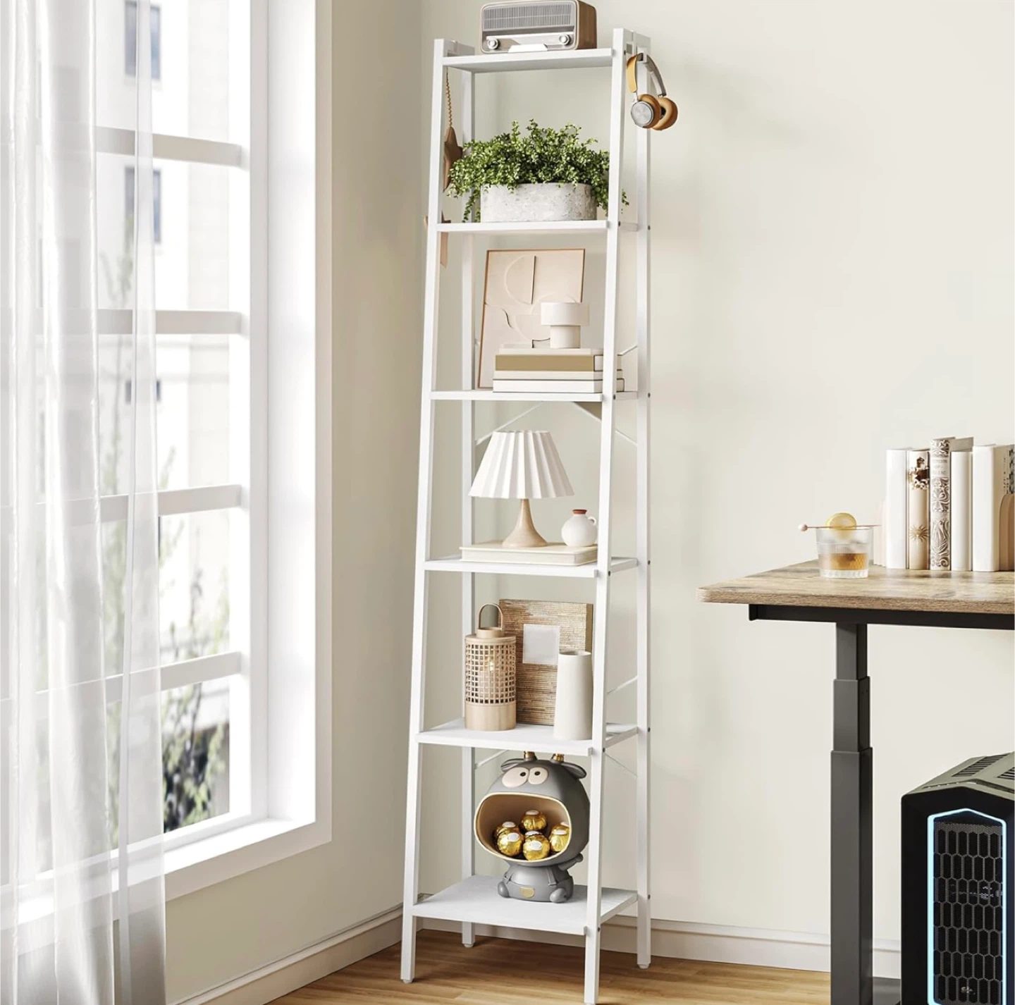 New in Box 6-Tier Industrual Bookcase