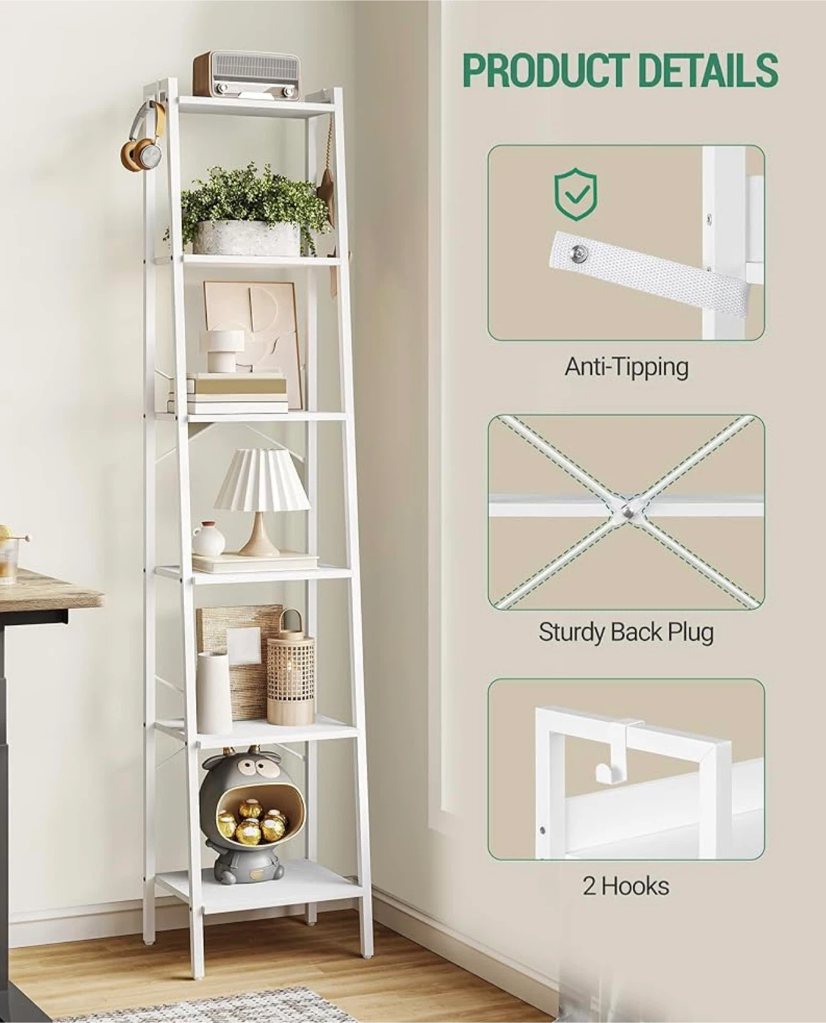 New in Box 6-Tier Industrual Bookcase - photo 3