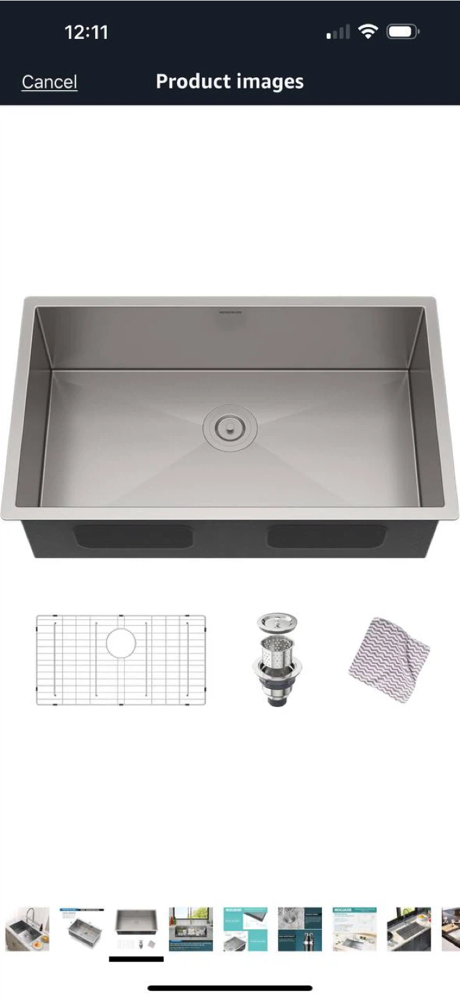 MENSARJOR 32” x 19” Undermount Stainless Steel - photo 3