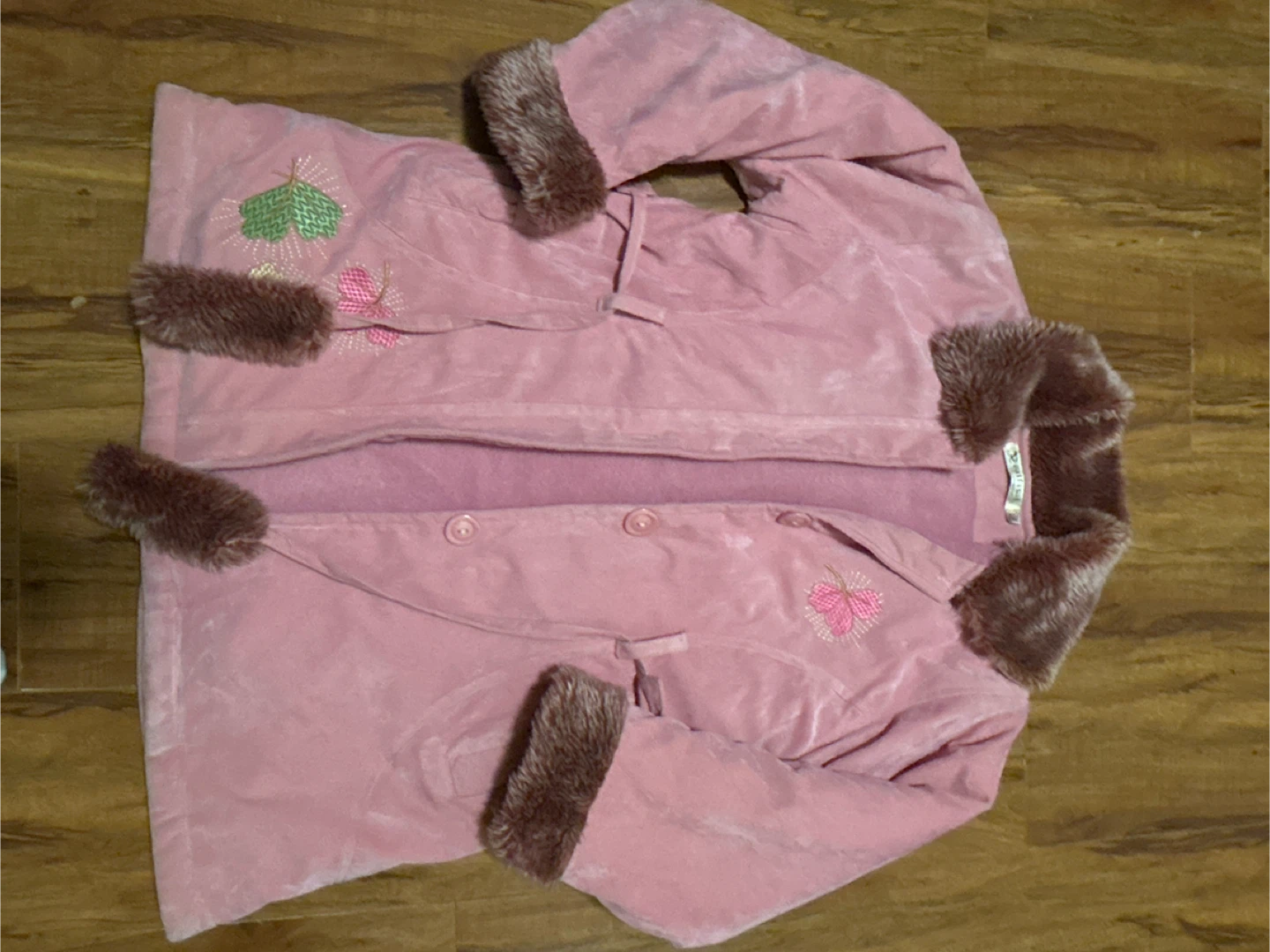 Pink Winter Coat with Fur Trim XL kids - photo 3