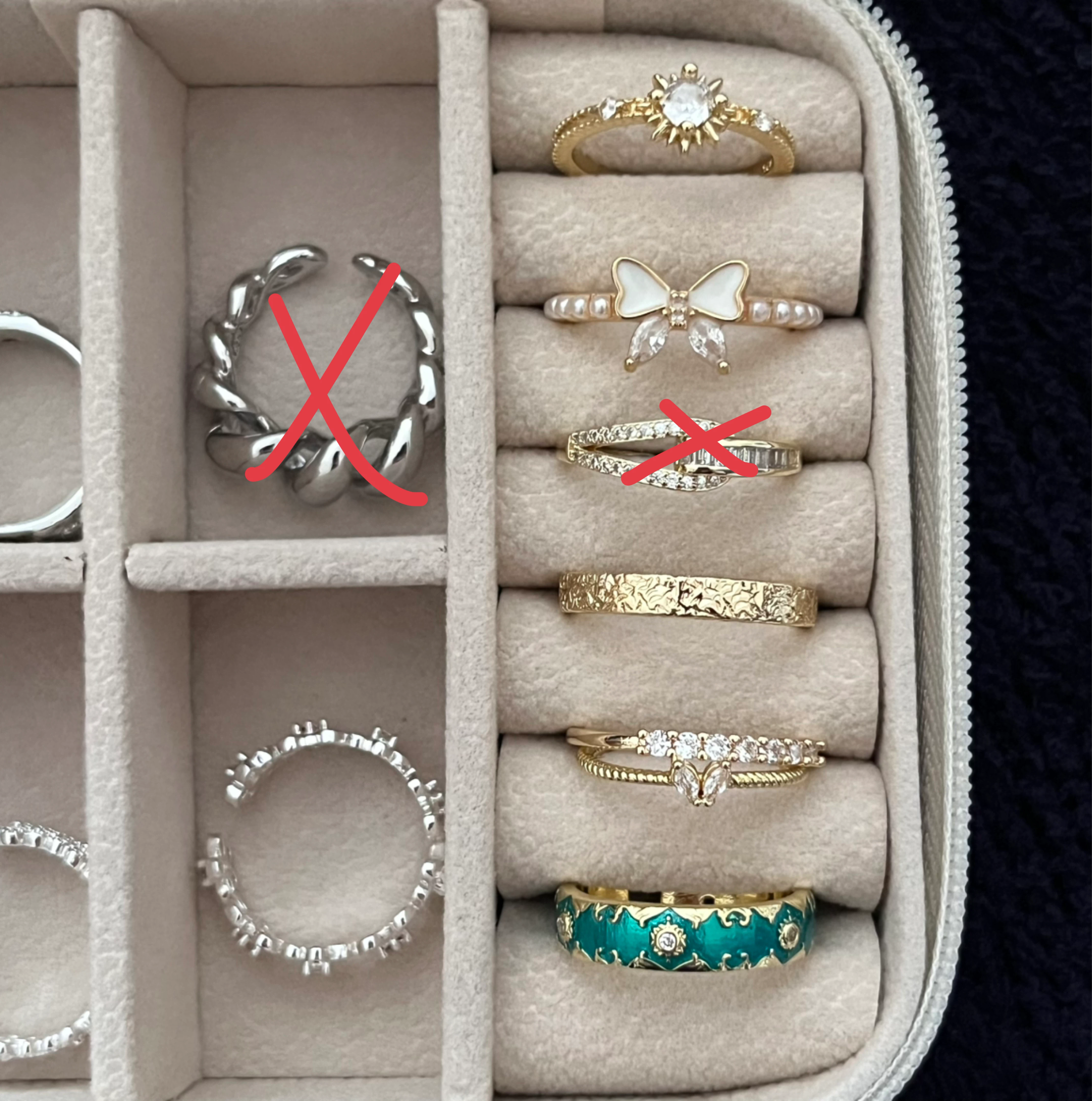 Adjustable rings, clearance