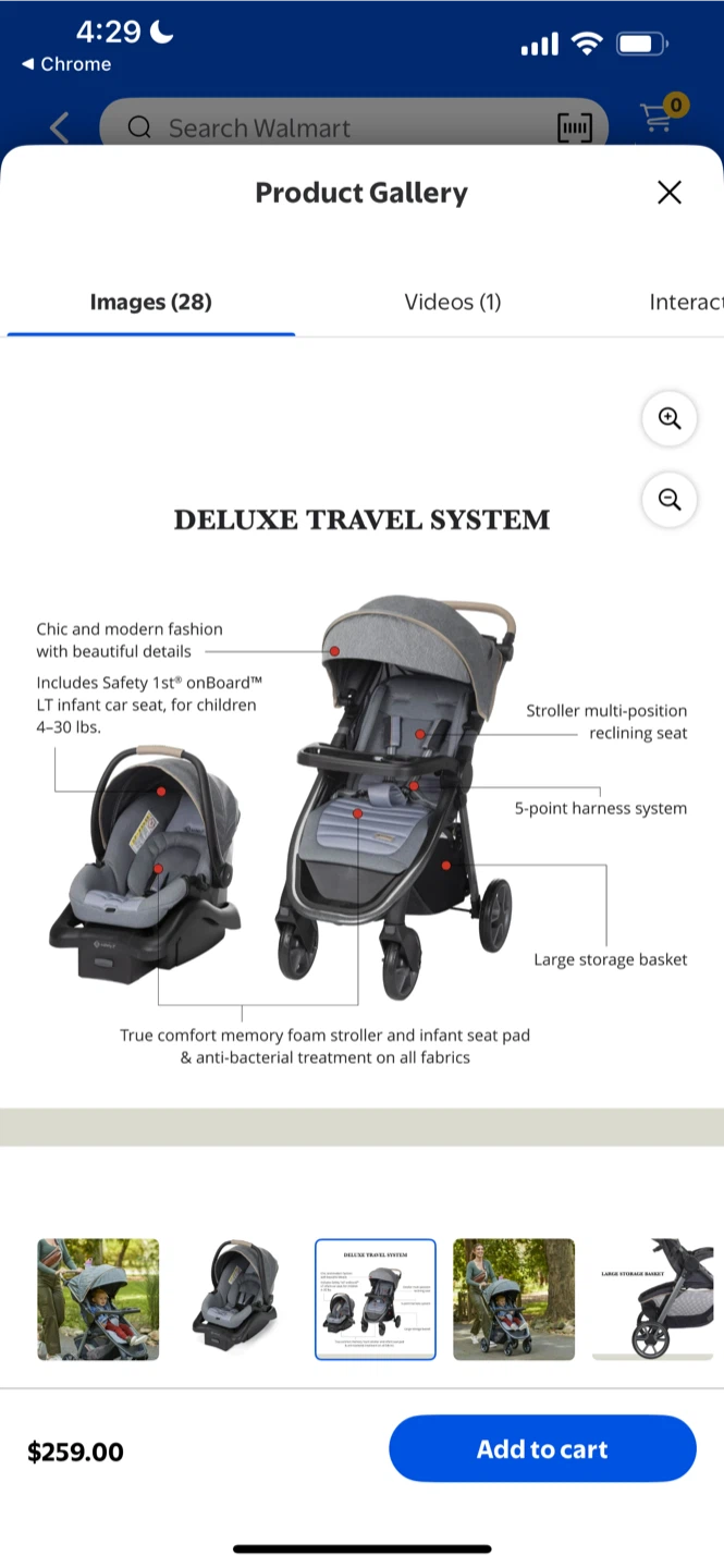 Safety 1st Deluxe Travel System Stroller & Car Seat - photo 4