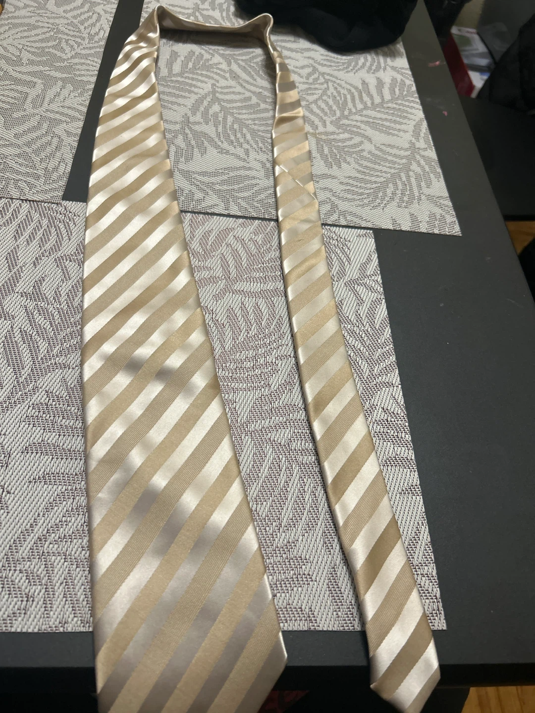 Cedarwood State Striped Tie - gold