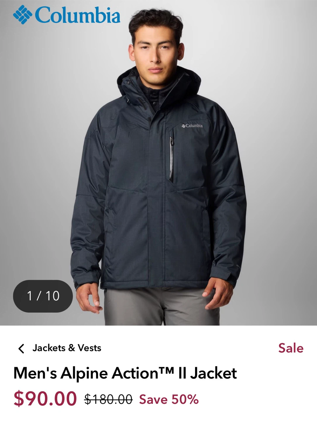 Columbia Men's Alpine Action II Jacket Size Medium