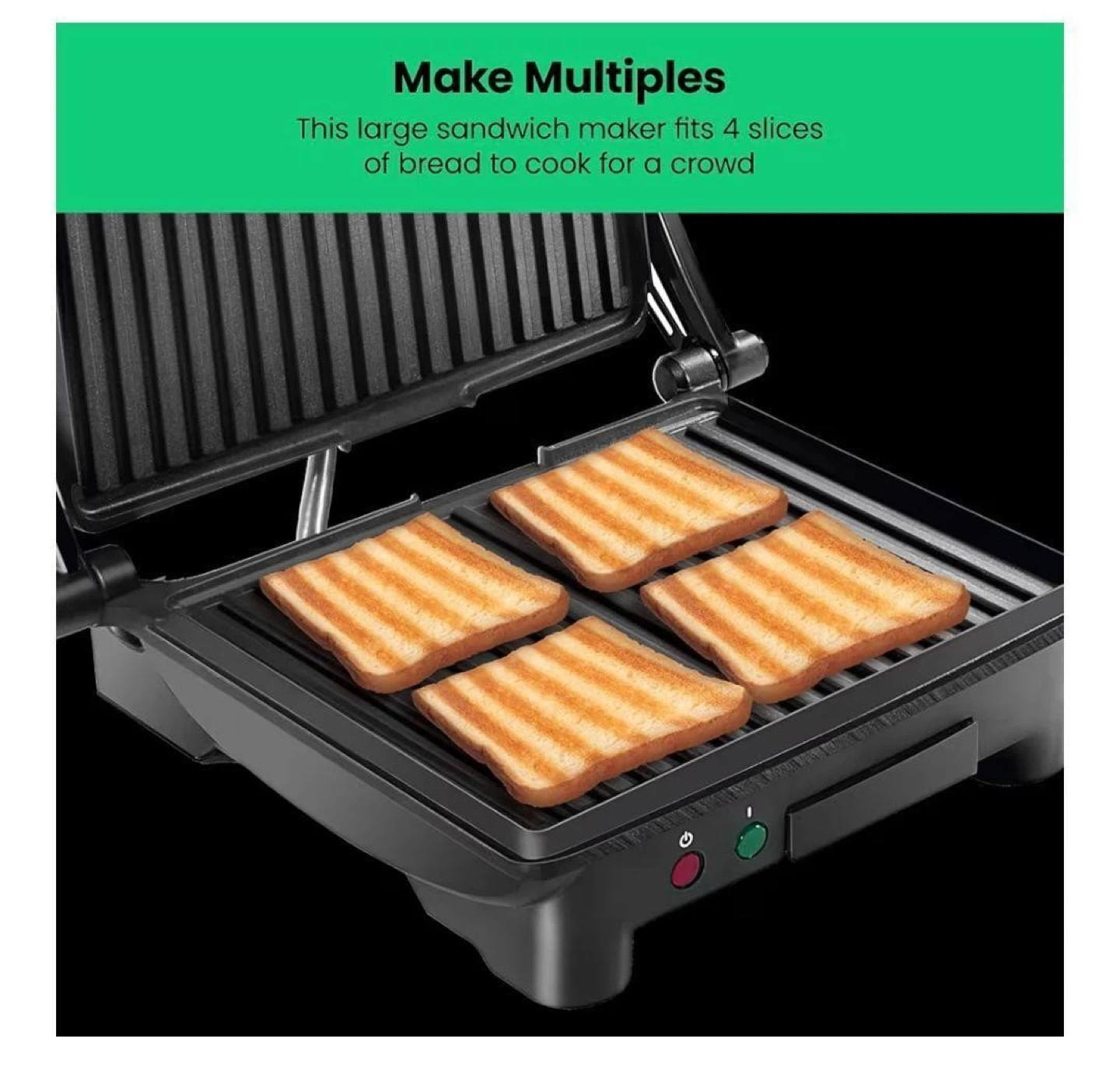 Chefman 3-in-1 4-Slice Panini Press Grill - photo 5