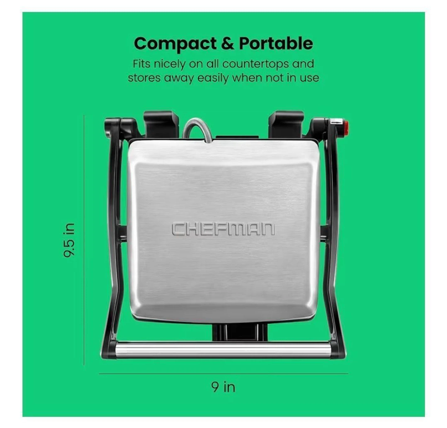Chefman 3-in-1 4-Slice Panini Press Grill - photo 3