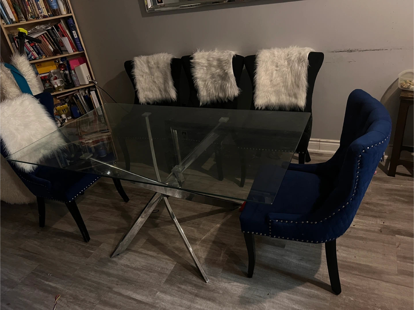 Dining glass Table Set with chairs - photo 5