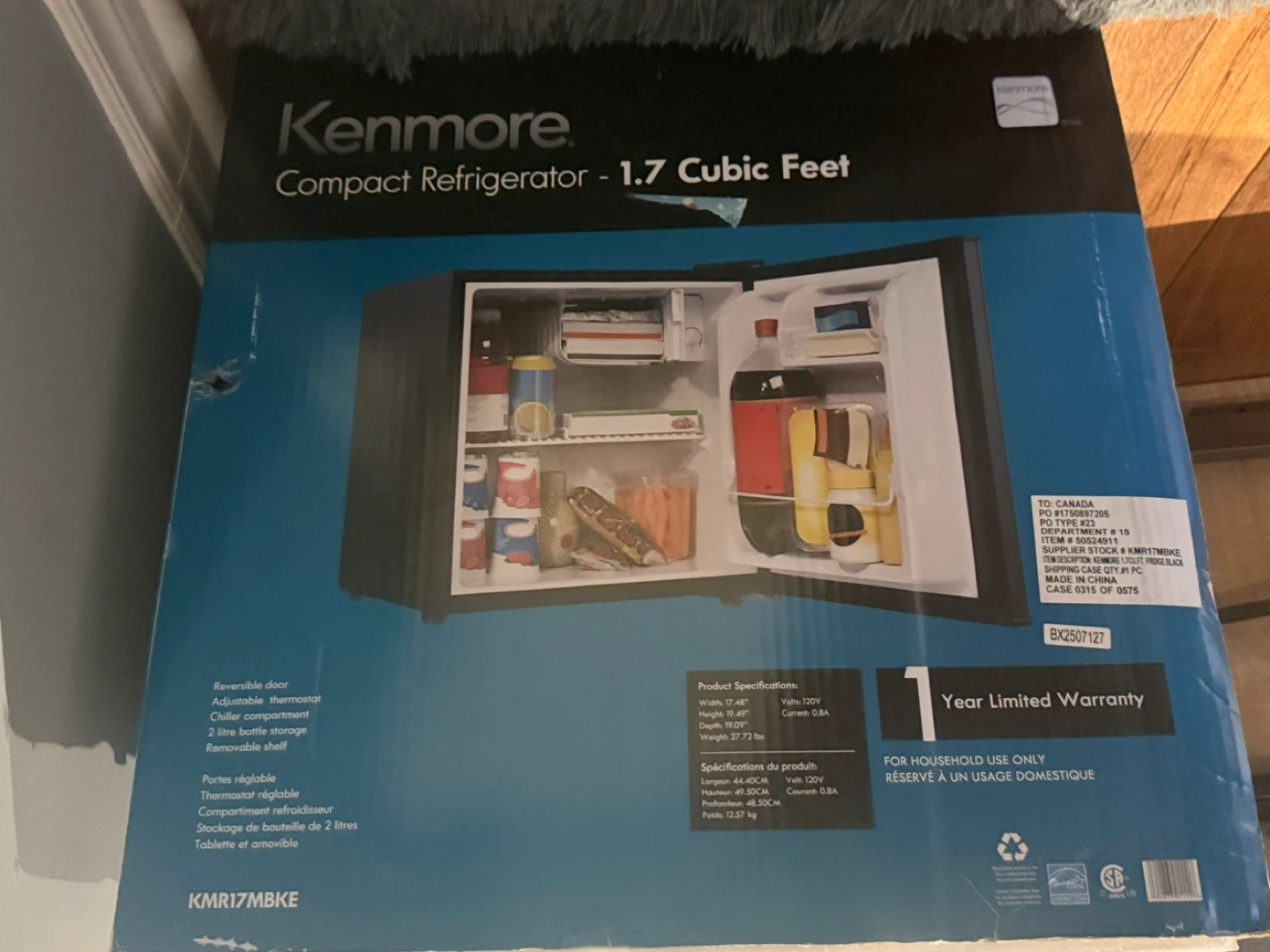 Kenmore 1.7 Cubic Feet Compact Refrigerator