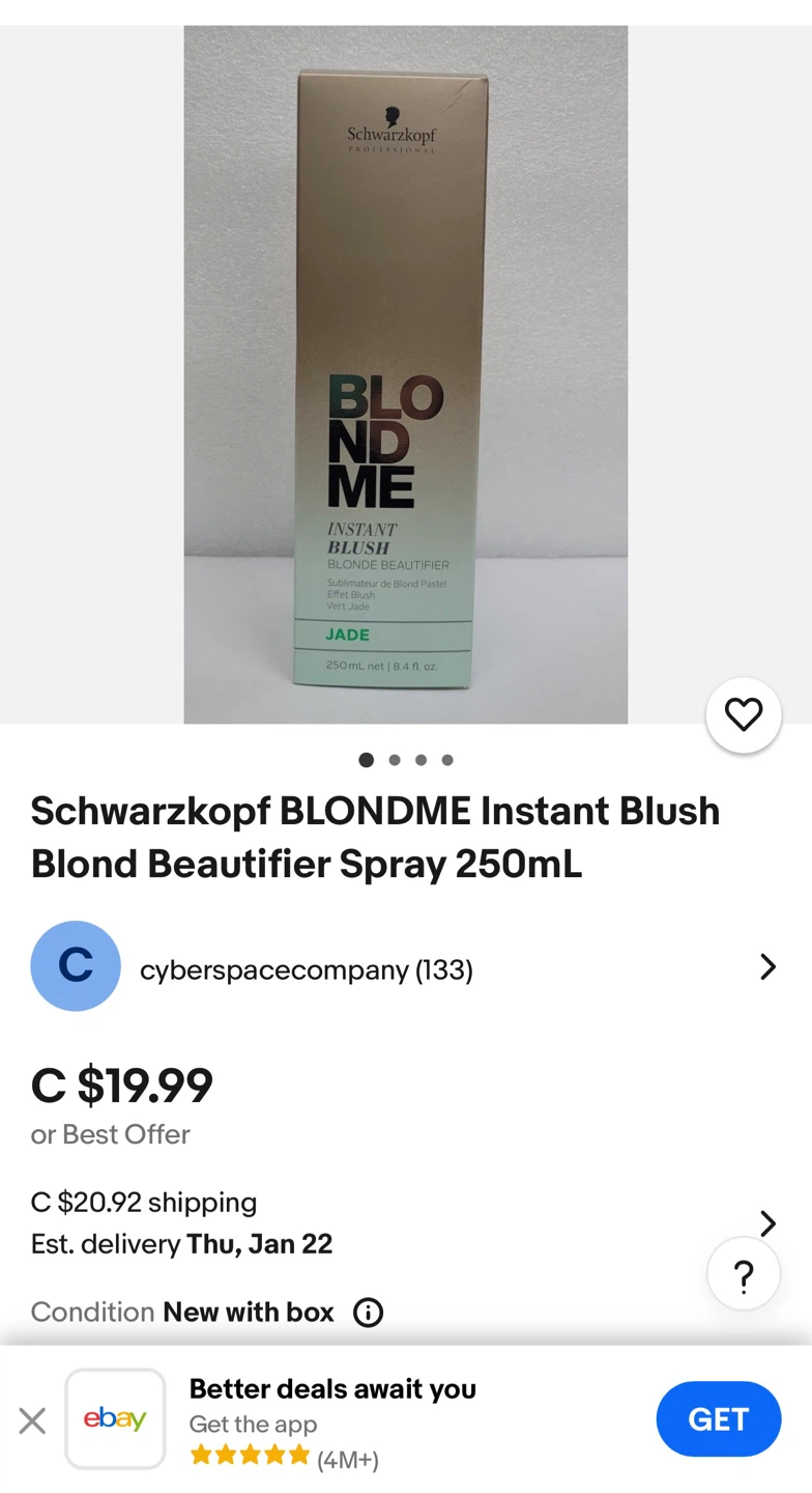 New Schwarzkopf BLONDME Instant Blush Spray 250mL