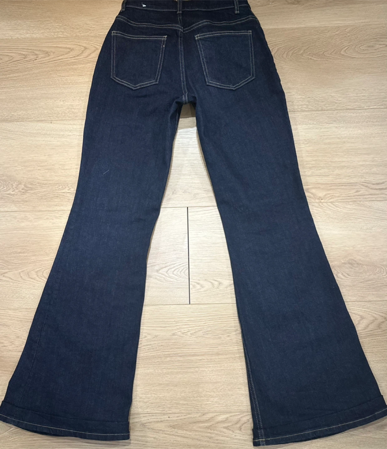 MNG Mango High-Waisted Flare Denim - Dark Indigo - Size 37 - photo 3