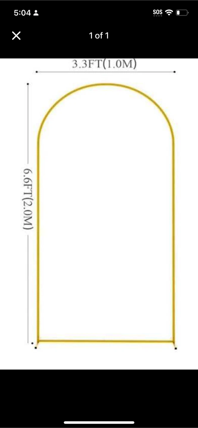 Gold Metal Arch Backdrop Stand - photo 3