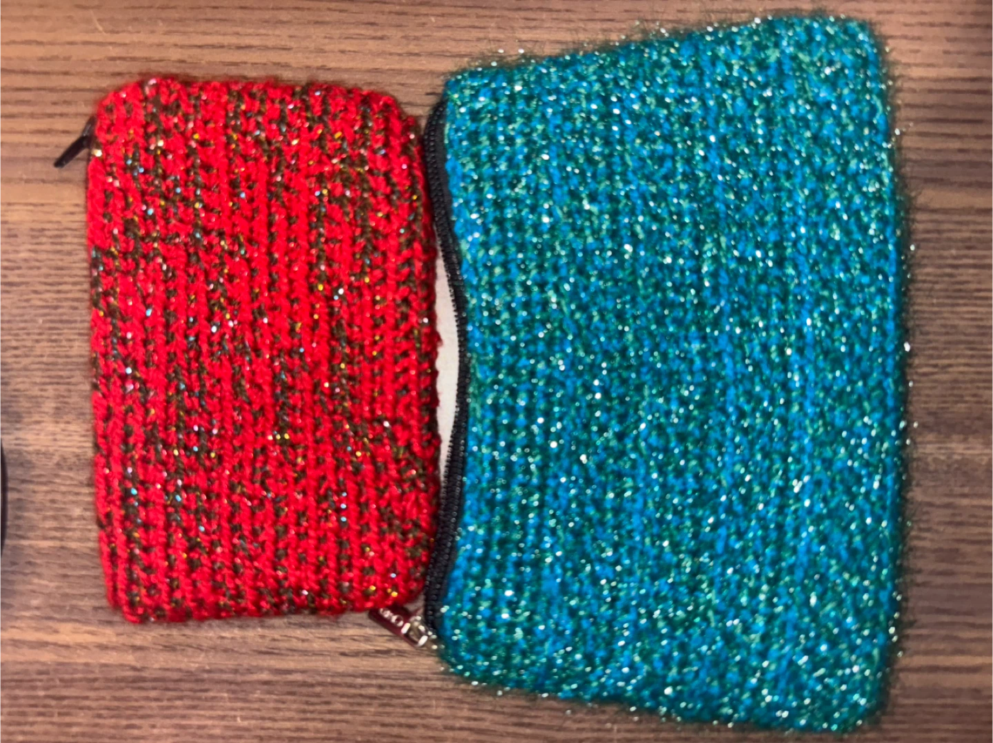 Five handmade crocheted zipper pouches - photo 3