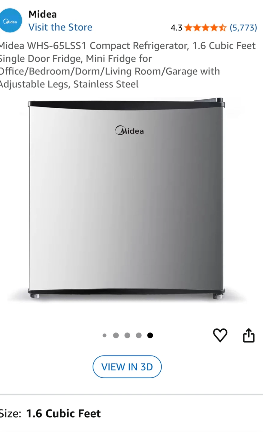 Midea 1.6 Cubic Feet Compact Refrigerator - photo 2