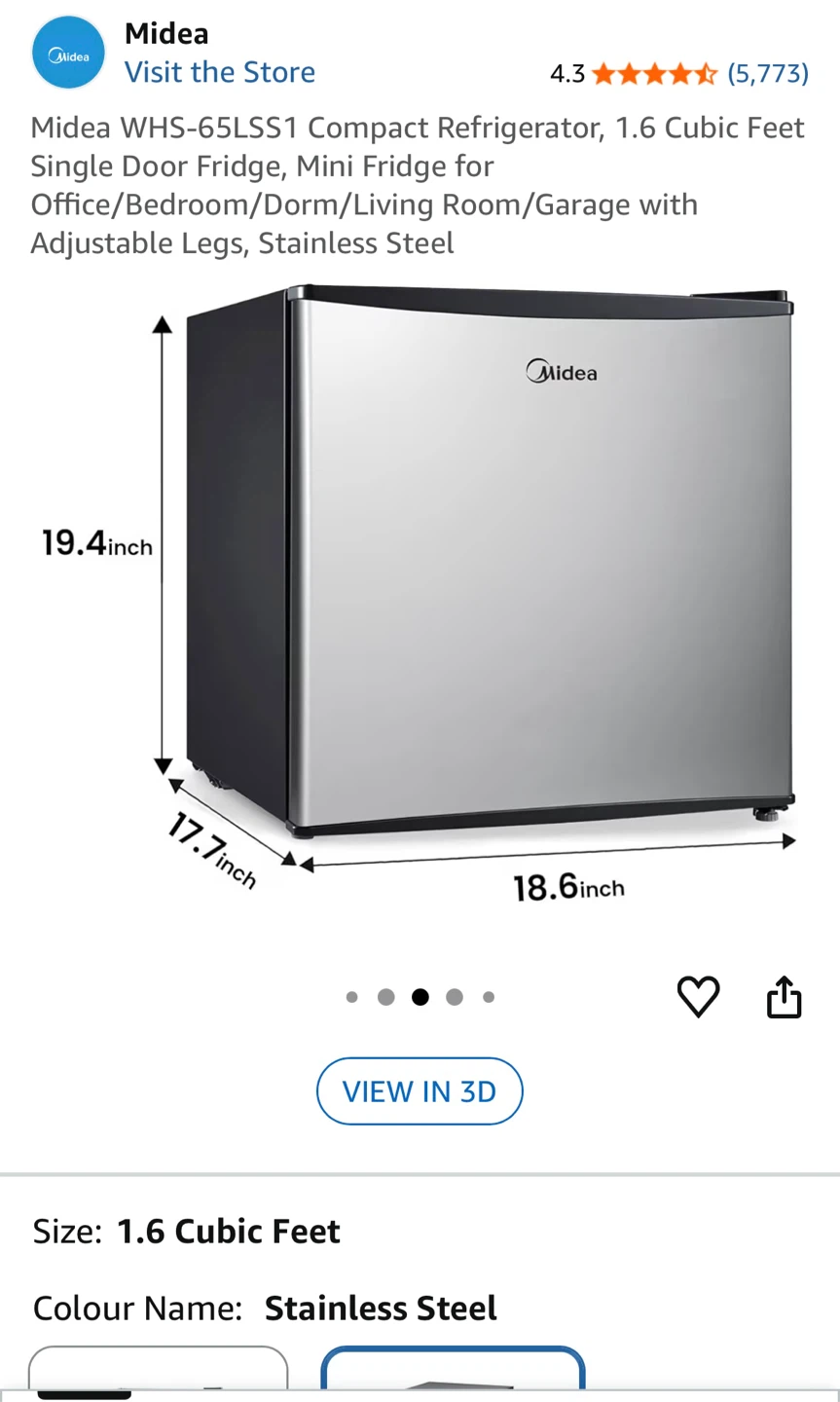 Midea 1.6 Cubic Feet Compact Refrigerator - photo 5