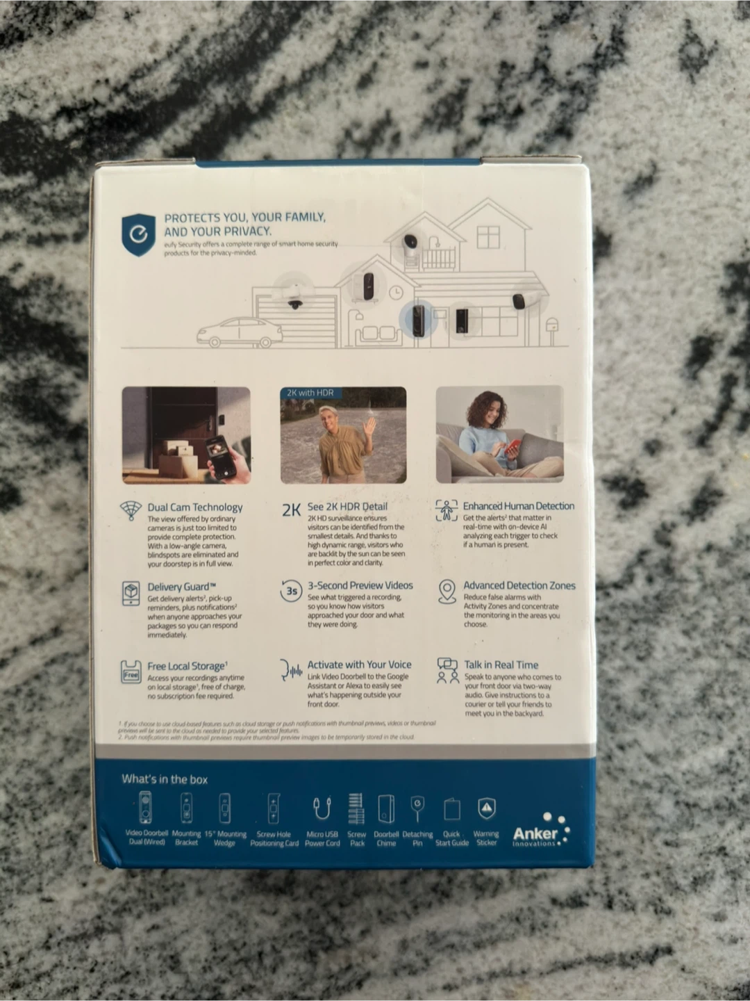 New Eufy Security 2K Full HD Video Doorbell (Wired) - photo 3