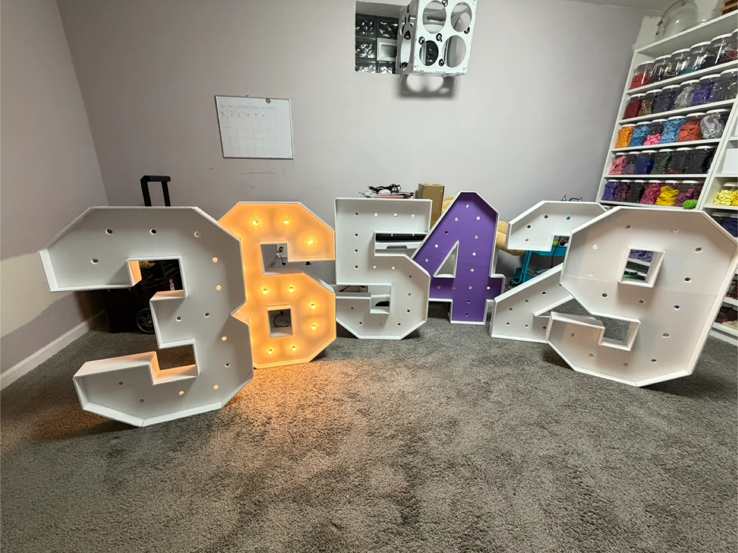 Numbers Marquee Light (foamboard)