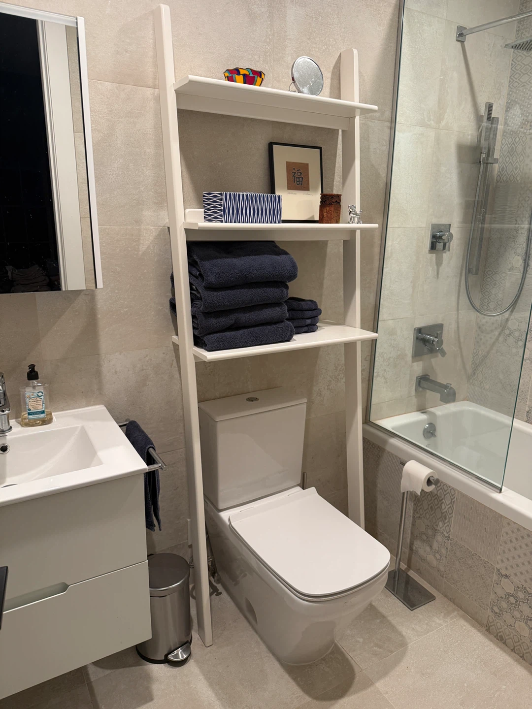 West Elm White Over the Toilet Shelf