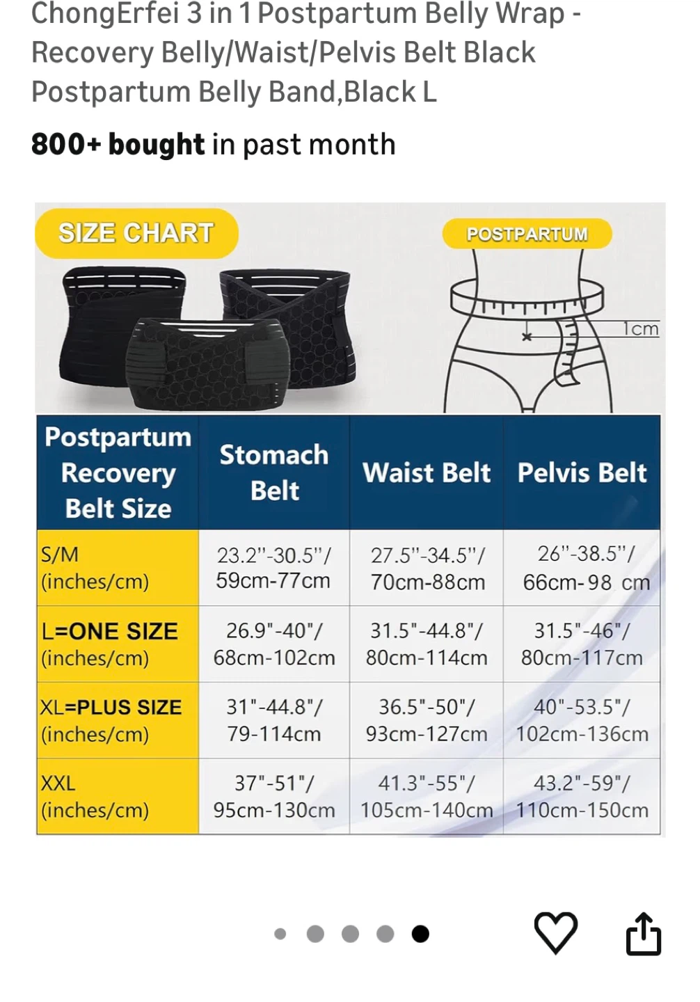 ChongErfei Postpartum Belly Wrap - Black, Size M/L - photo 2