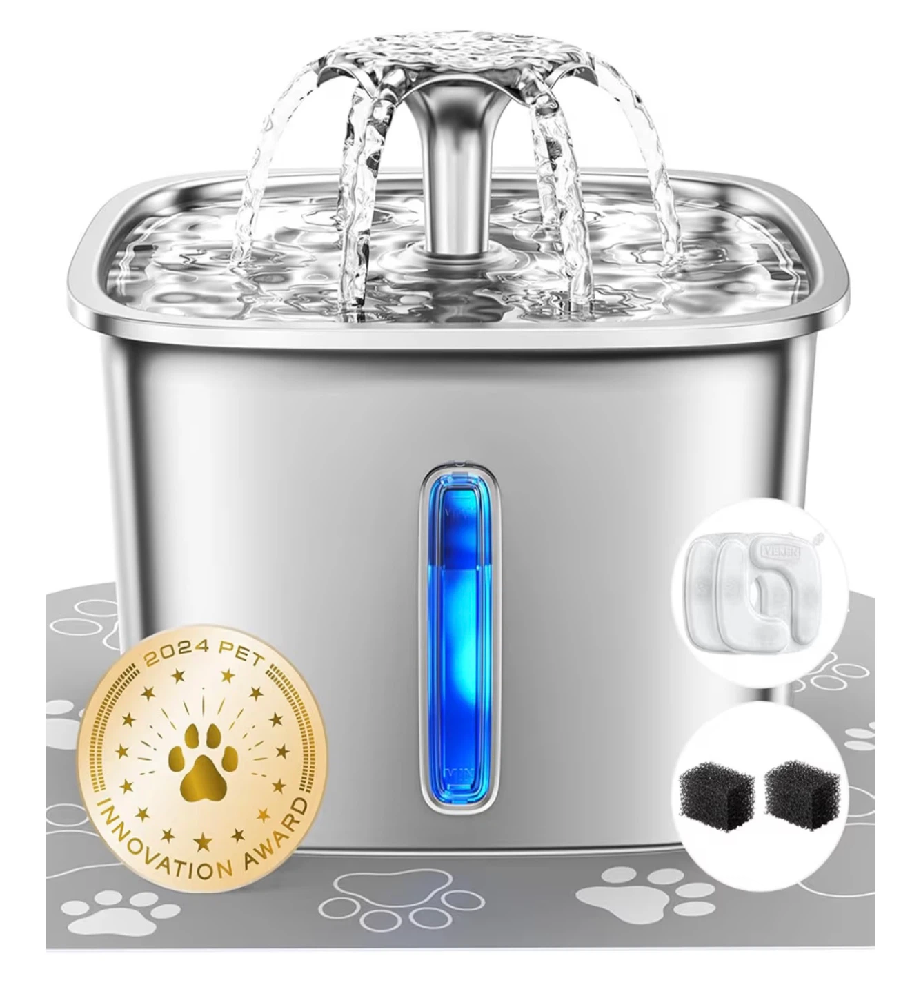 VEKEN Pet Fountain - Stainless Steel