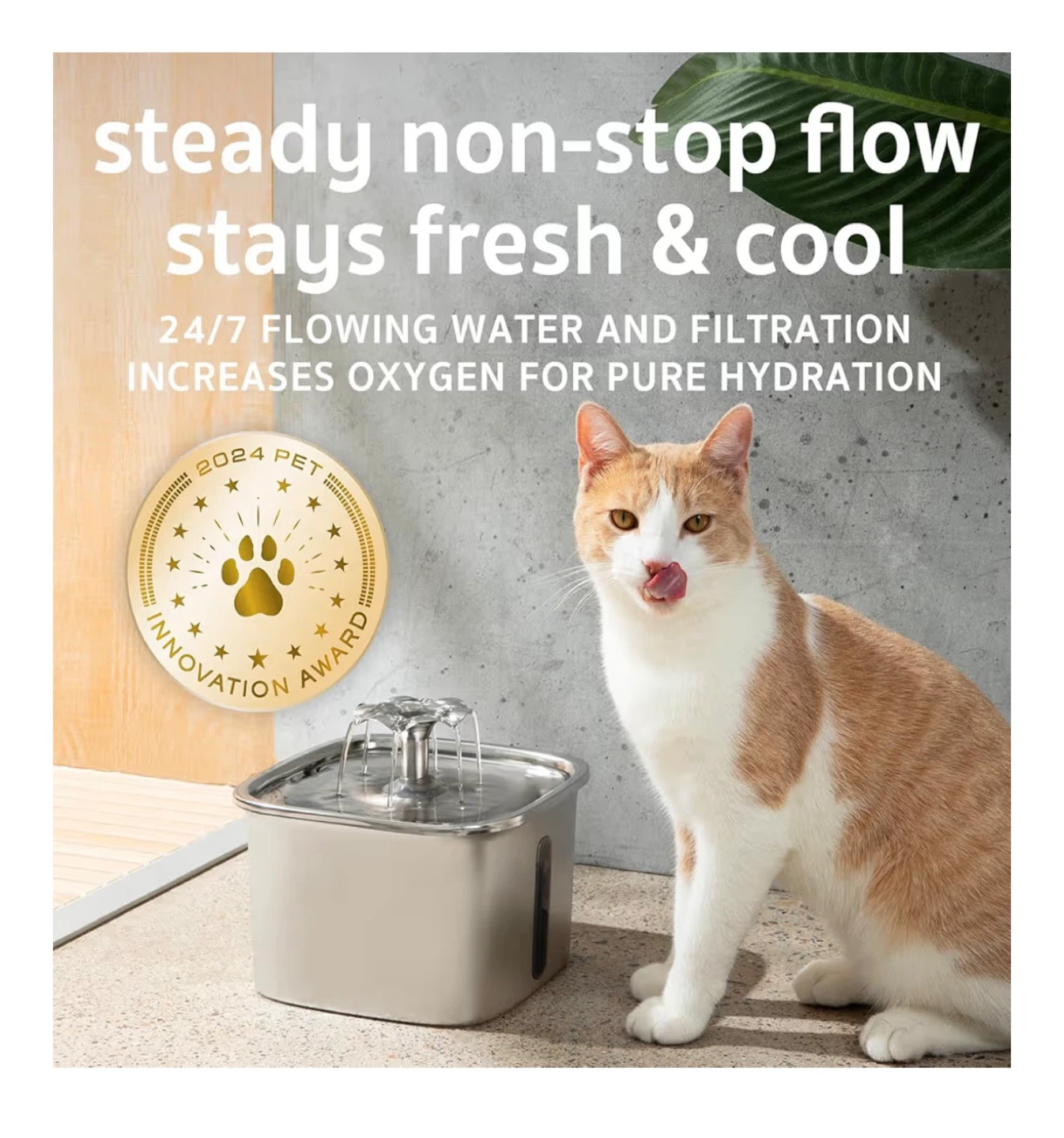 VEKEN Pet Fountain - Stainless Steel - photo 2