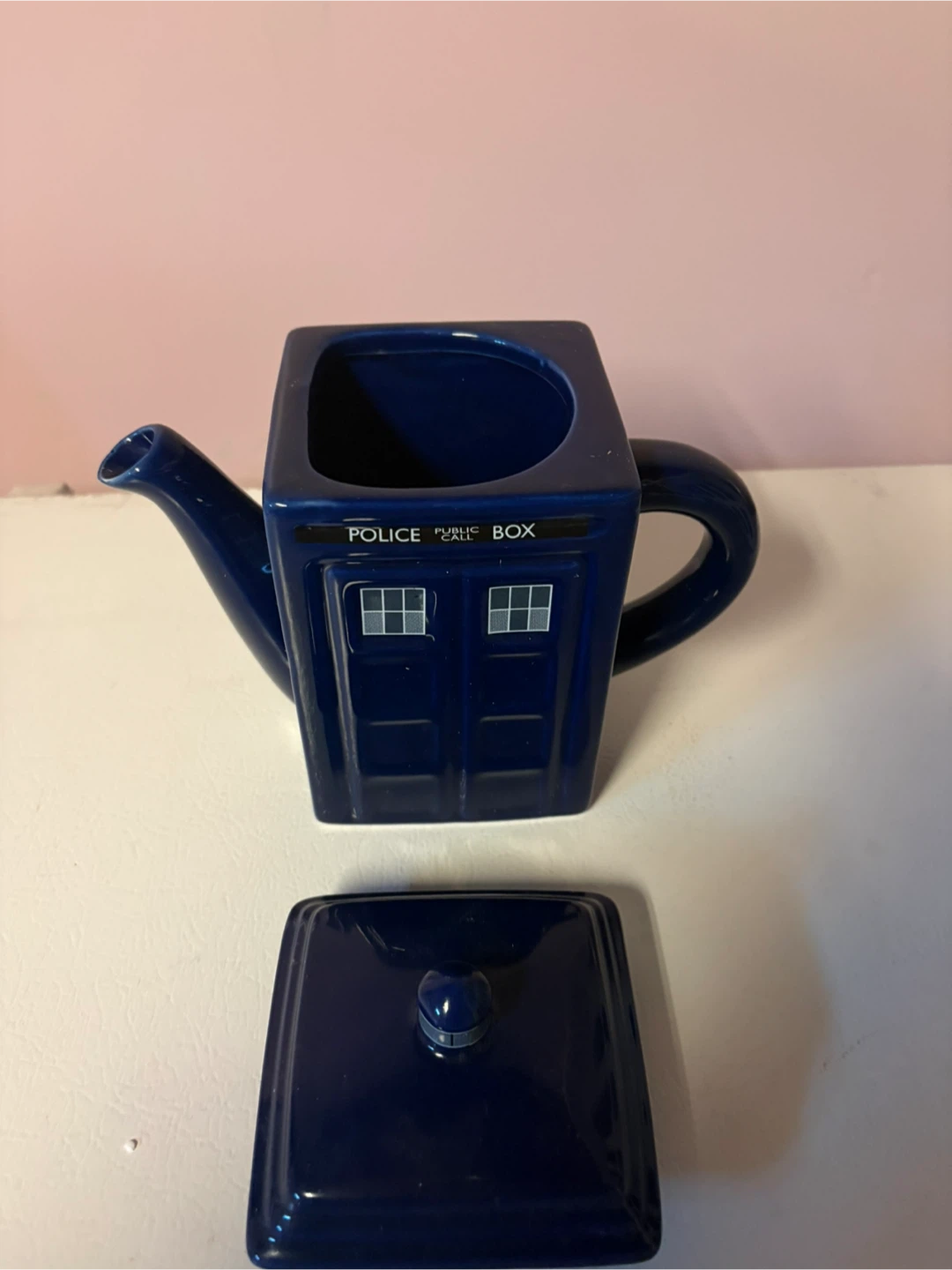 Original BBC Doctor Who TARDIS Teapot with Lid - photo 2