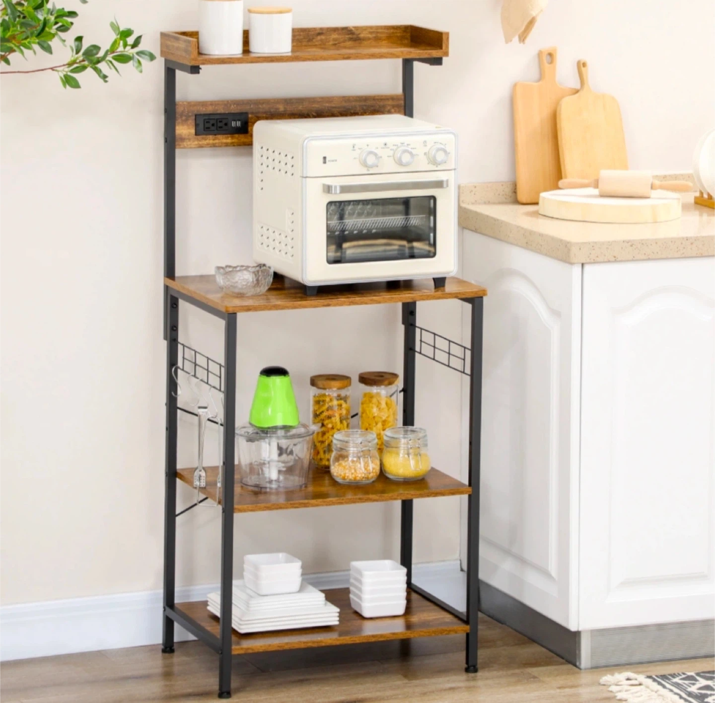 Bakers Rack Kitchen Shelf