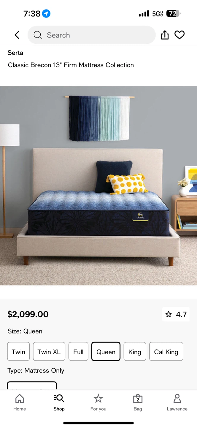 Serta Classic Brecon 13" Firm Queen Mattress