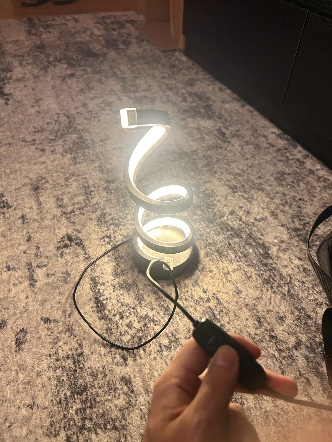 LED Spiral Table Lamp - adjustable