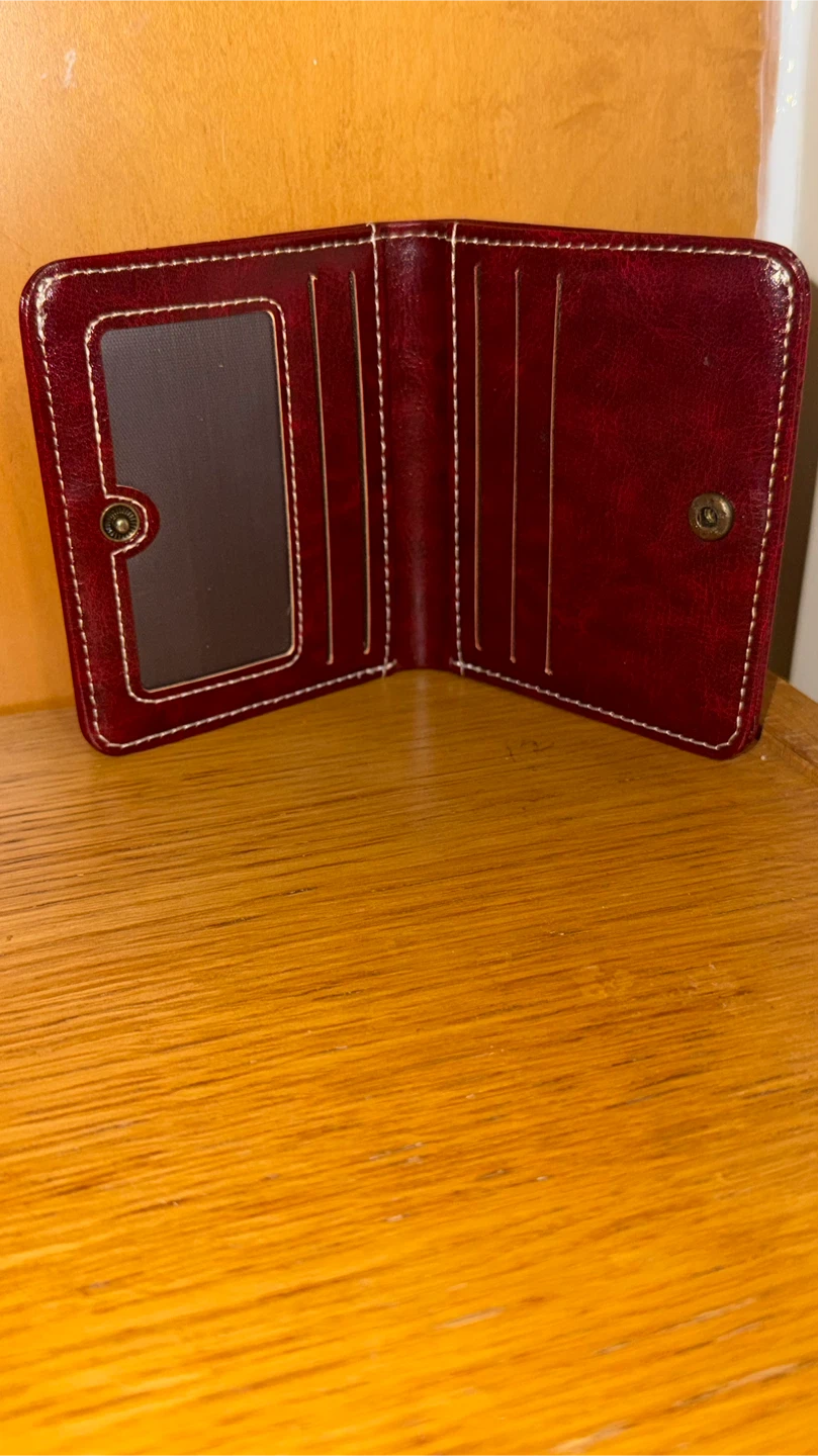 Burgundy Leather Wallet - photo 3