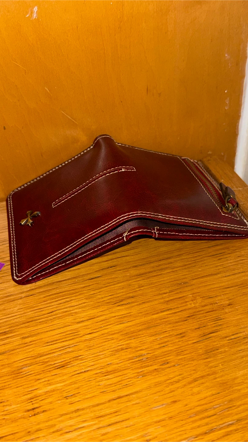 Burgundy Leather Wallet - photo 5