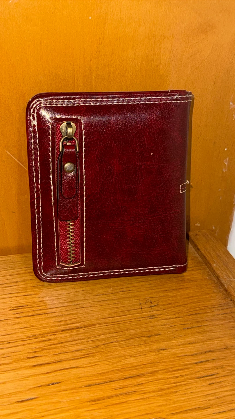 Burgundy Leather Wallet - photo 2