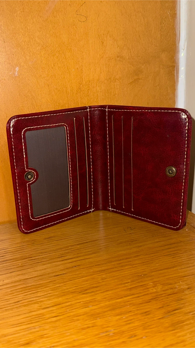 Burgundy Leather Wallet - photo 4