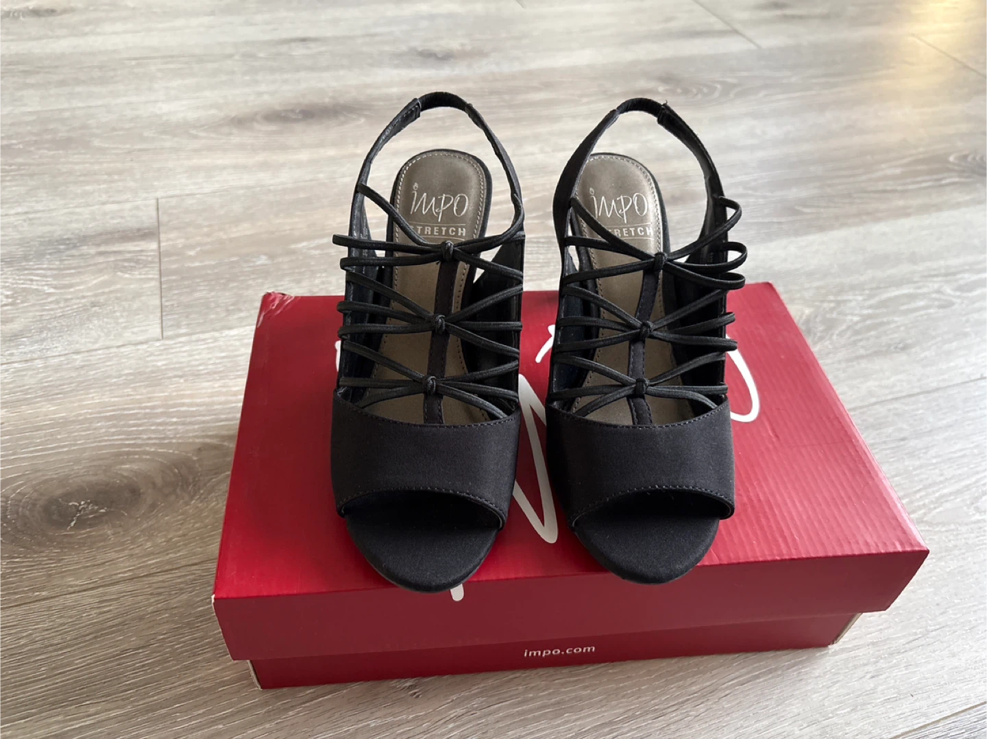 Impo Black Stretch Heels Size 6 .5 - photo 2