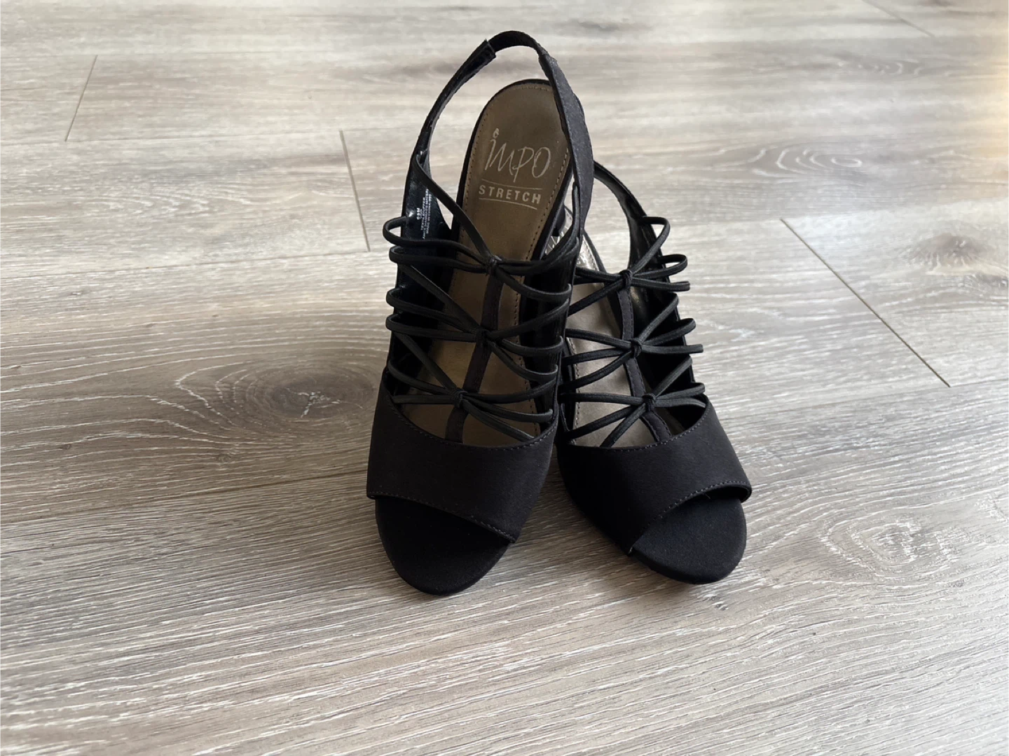 Impo Black Stretch Heels Size 6 .5 - photo 3