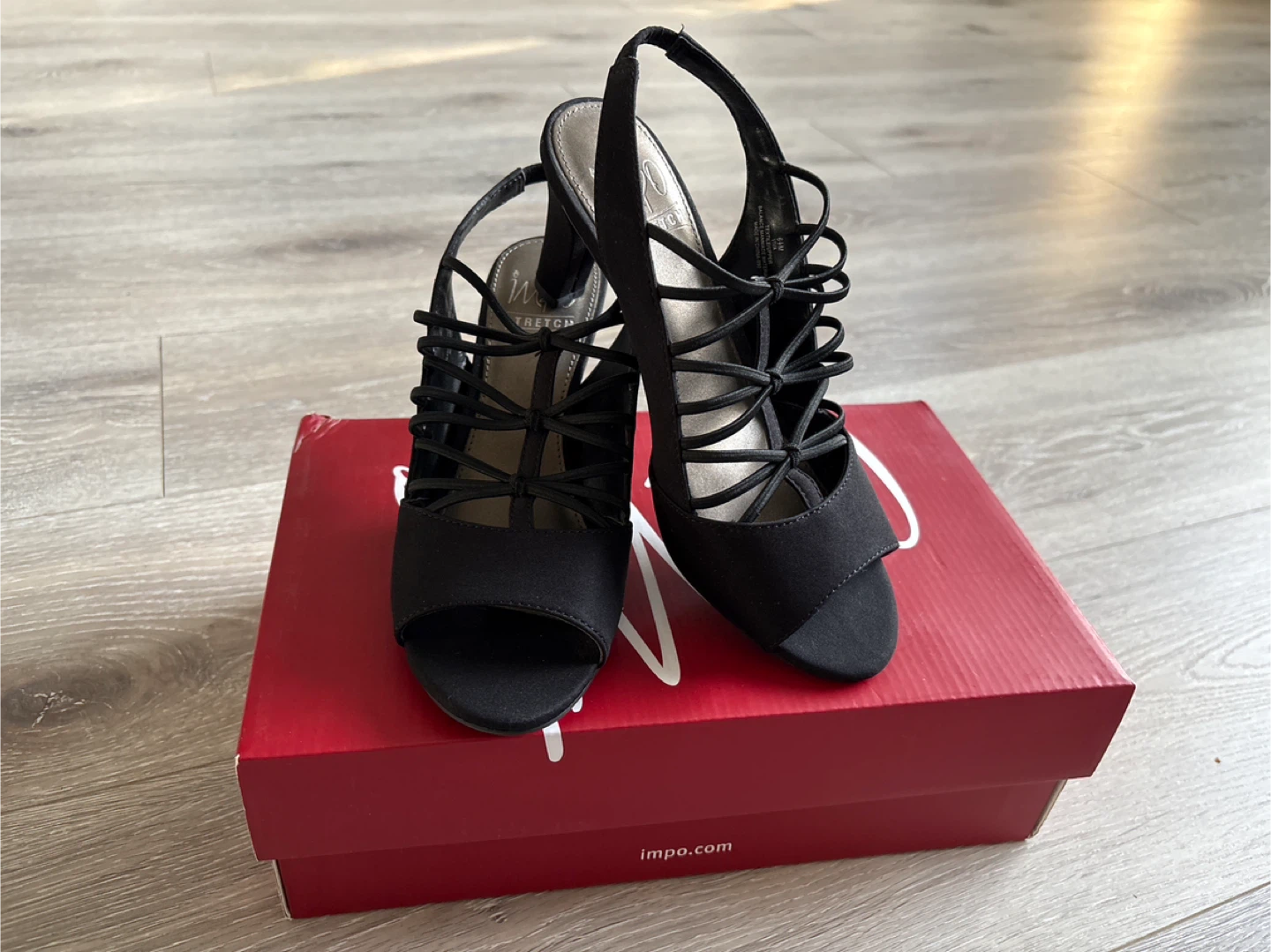 Impo Black Stretch Heels Size 6 .5