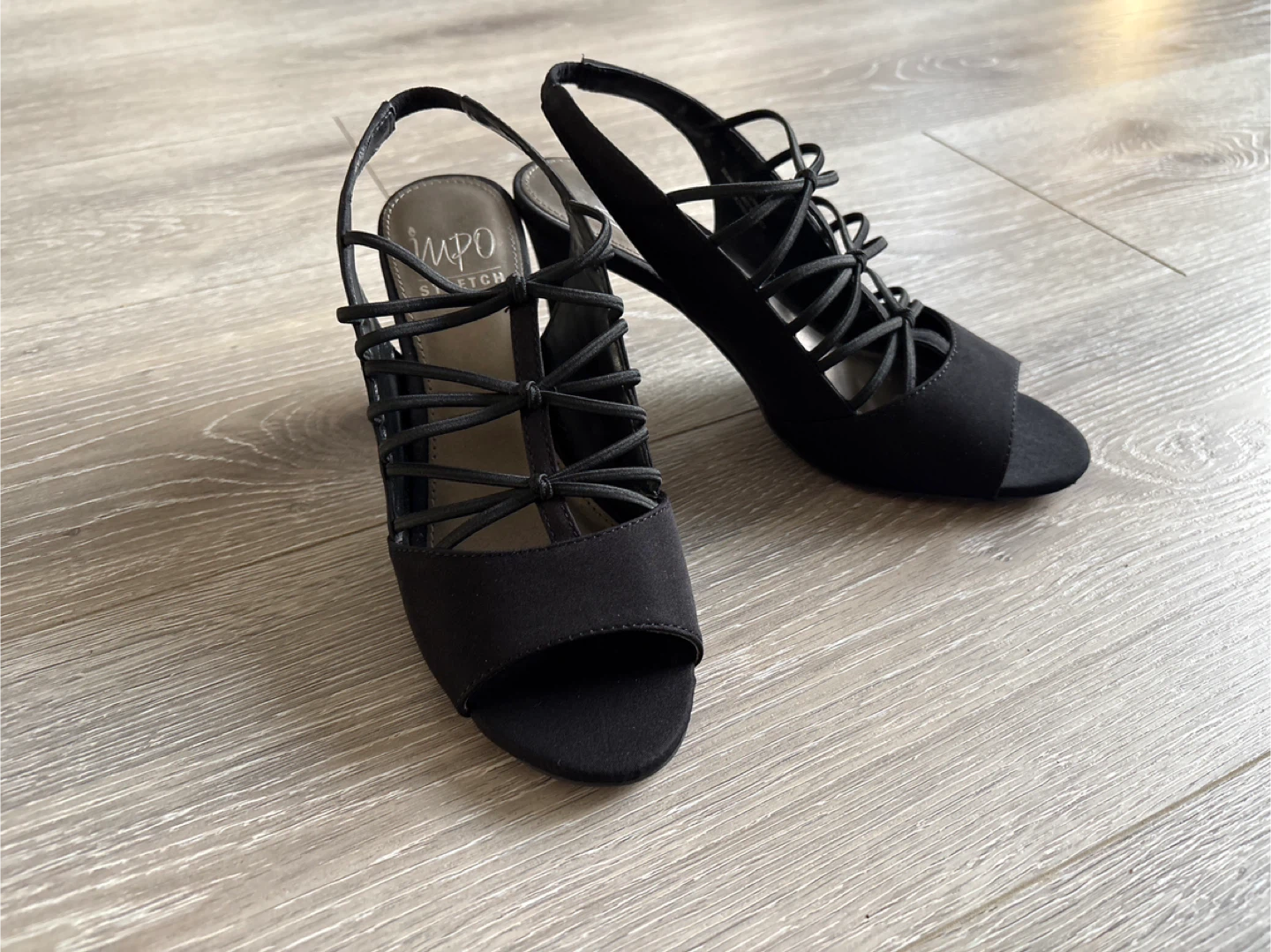 Impo Black Stretch Heels Size 6 .5 - photo 4