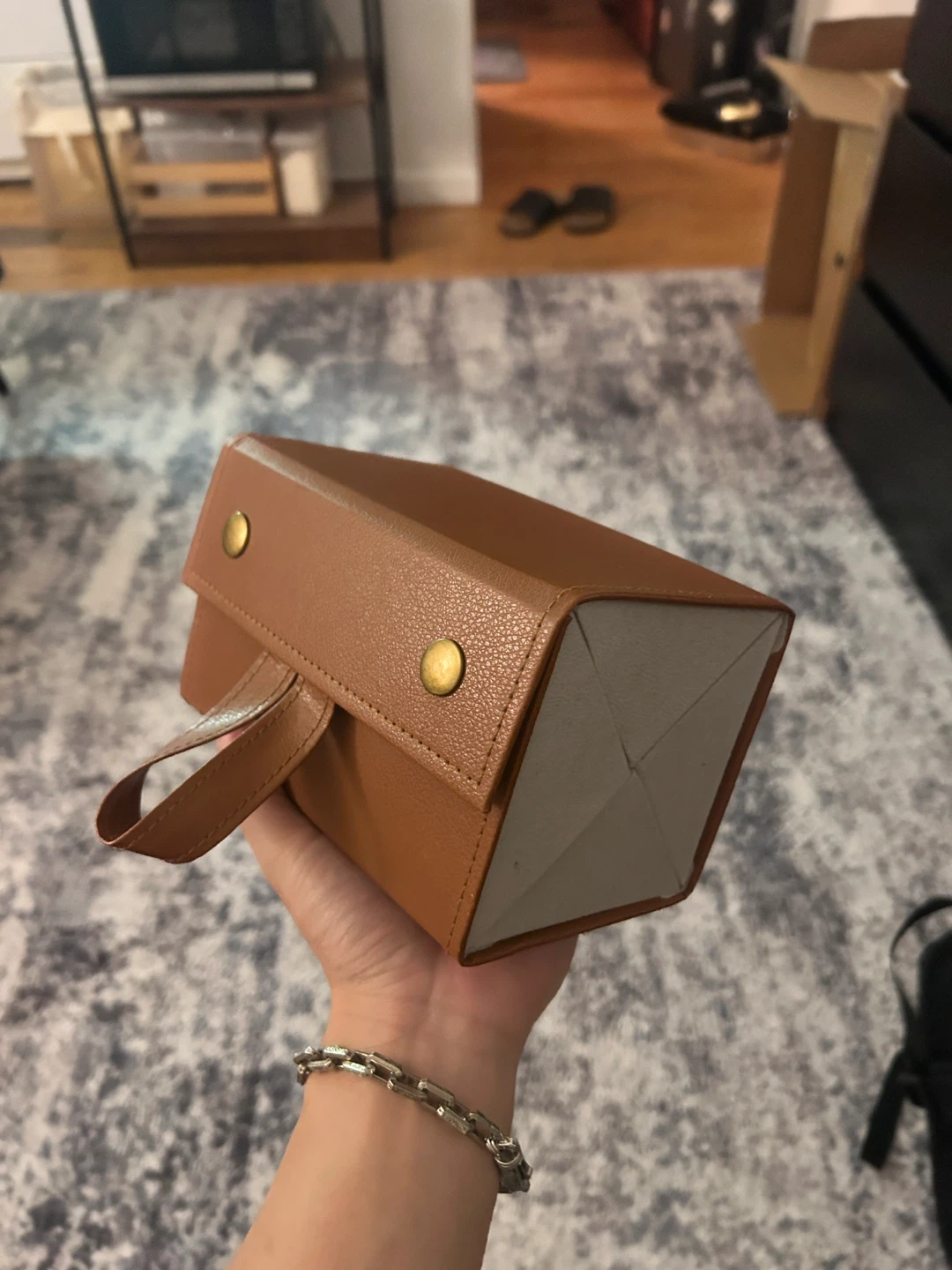 Brown Leatherette Sunglass Organizer