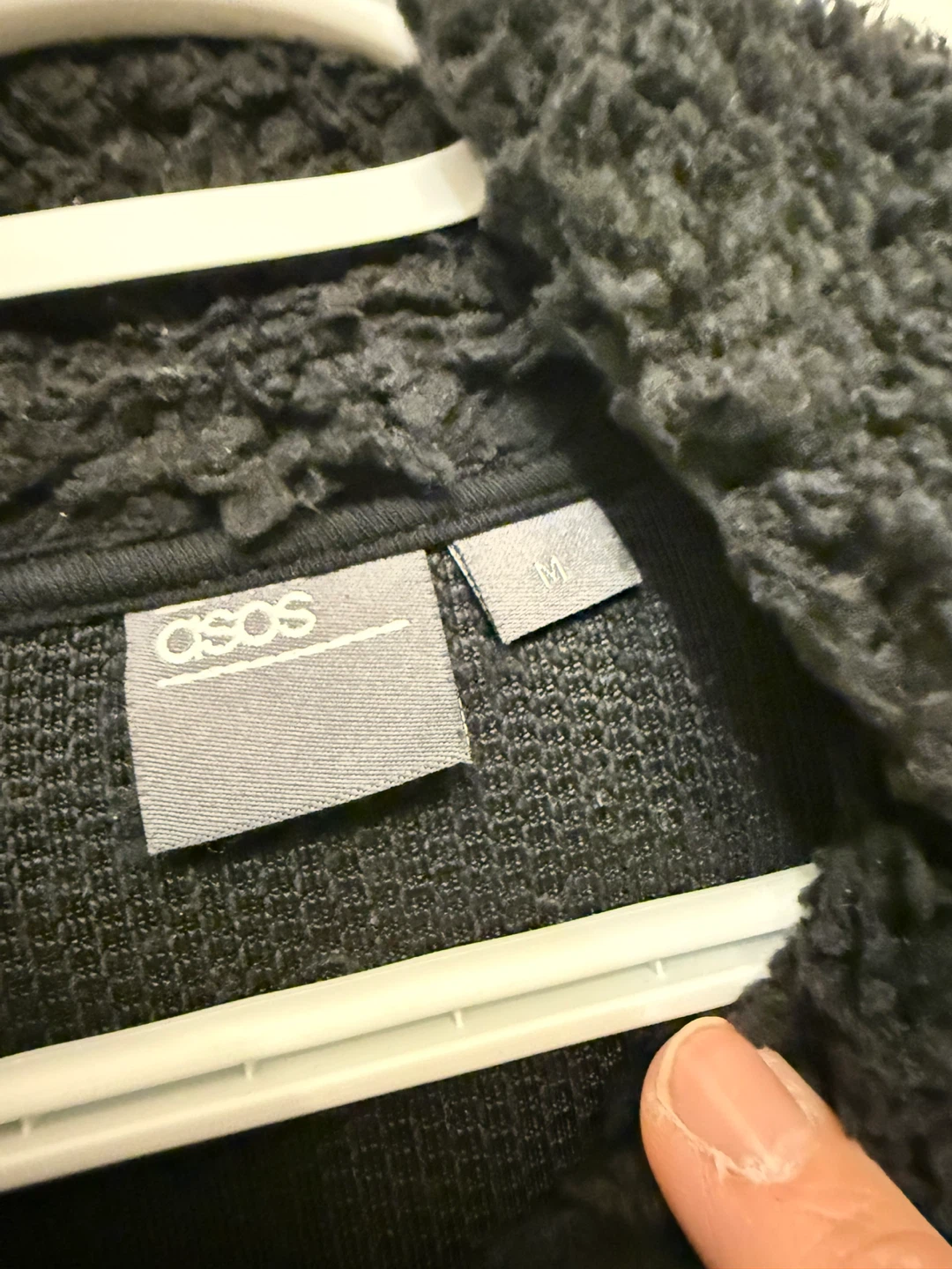 ASOS Black Sherpa Pullover - Size M - photo 3