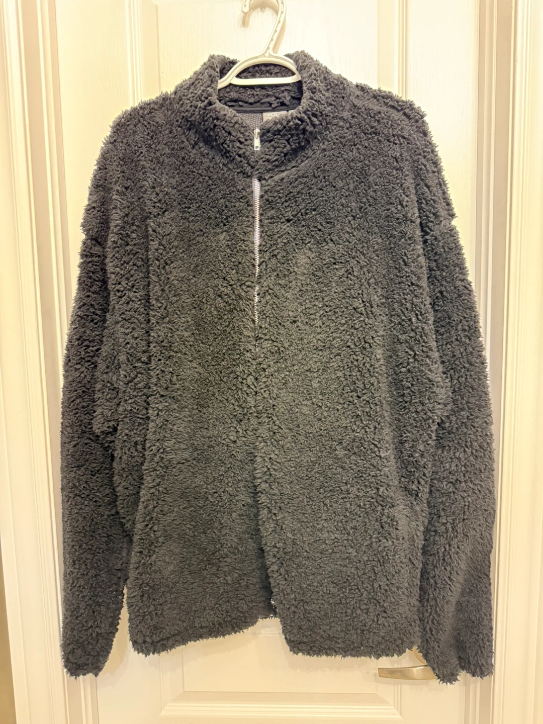 ASOS Black Sherpa Pullover - Size M