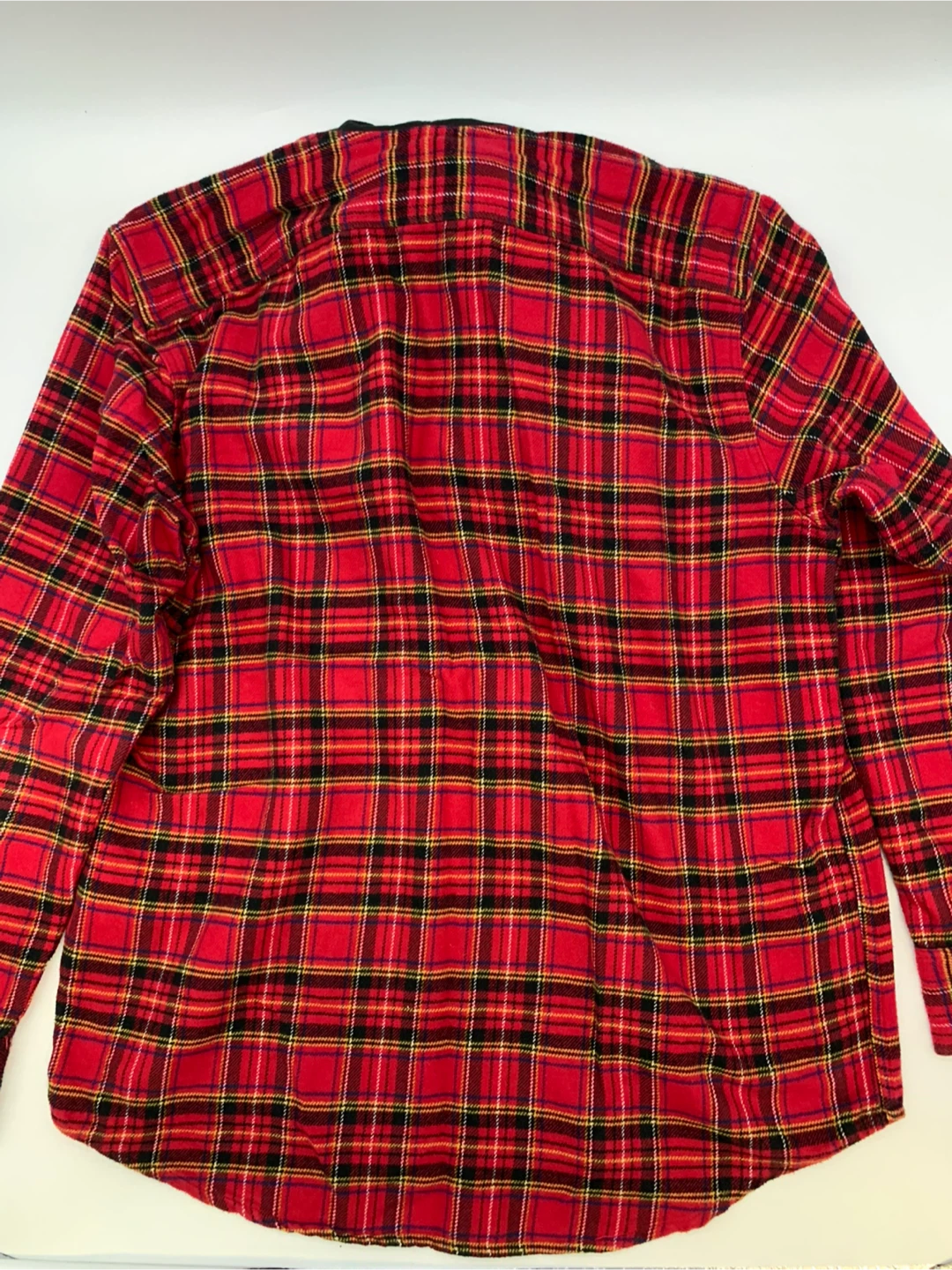 Levi’s Red Plaid Zip Up Hooded Shirt Jacket Men’s L Like New - photo 4