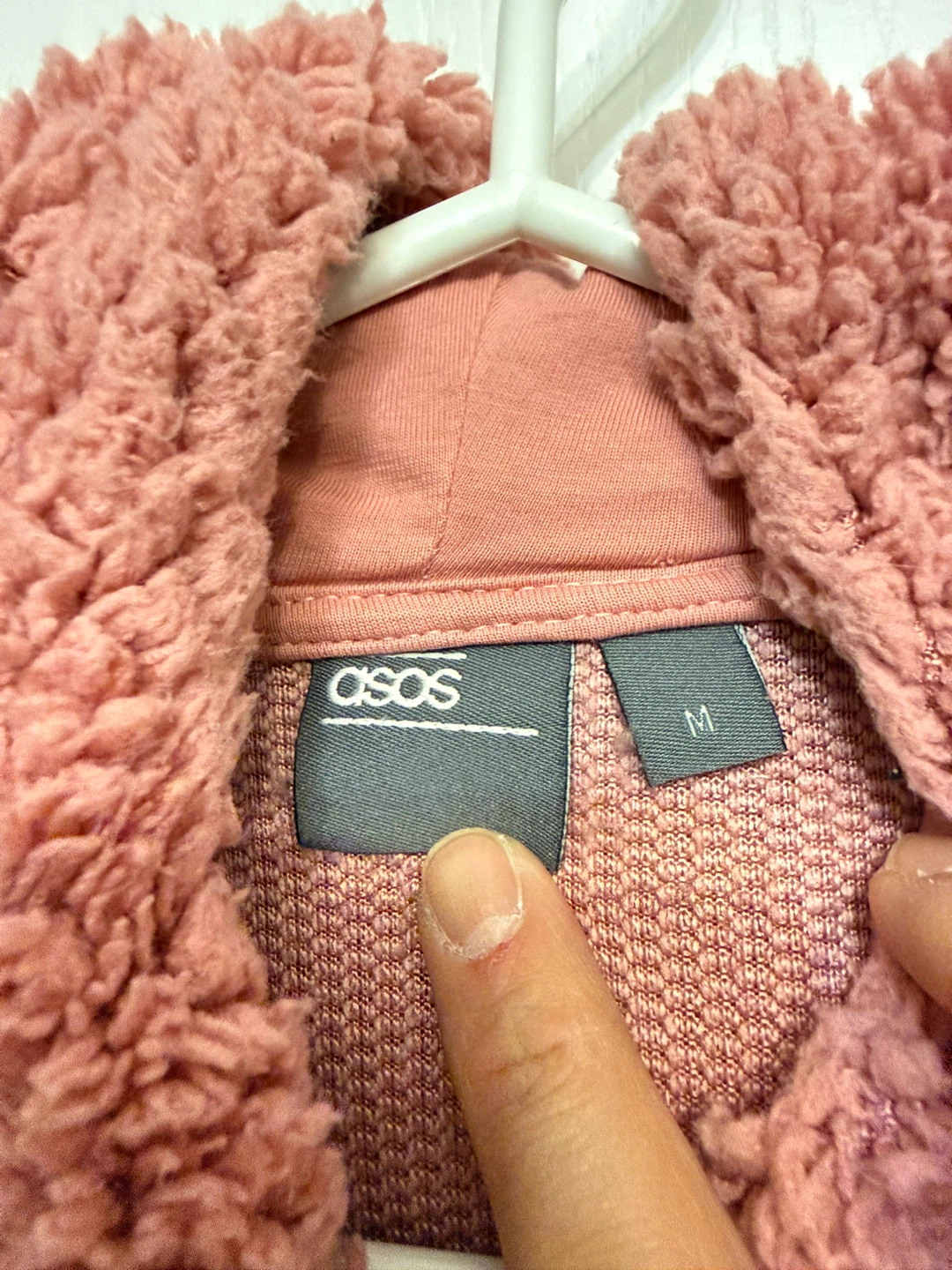 ASOS Pink Teddy Hoodie - Size M - photo 3
