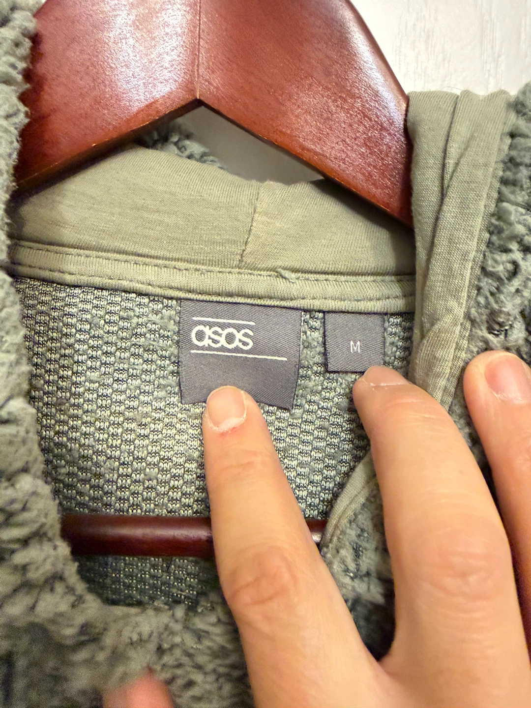 ASOS Green Sherpa Hoodie - Size M - photo 3